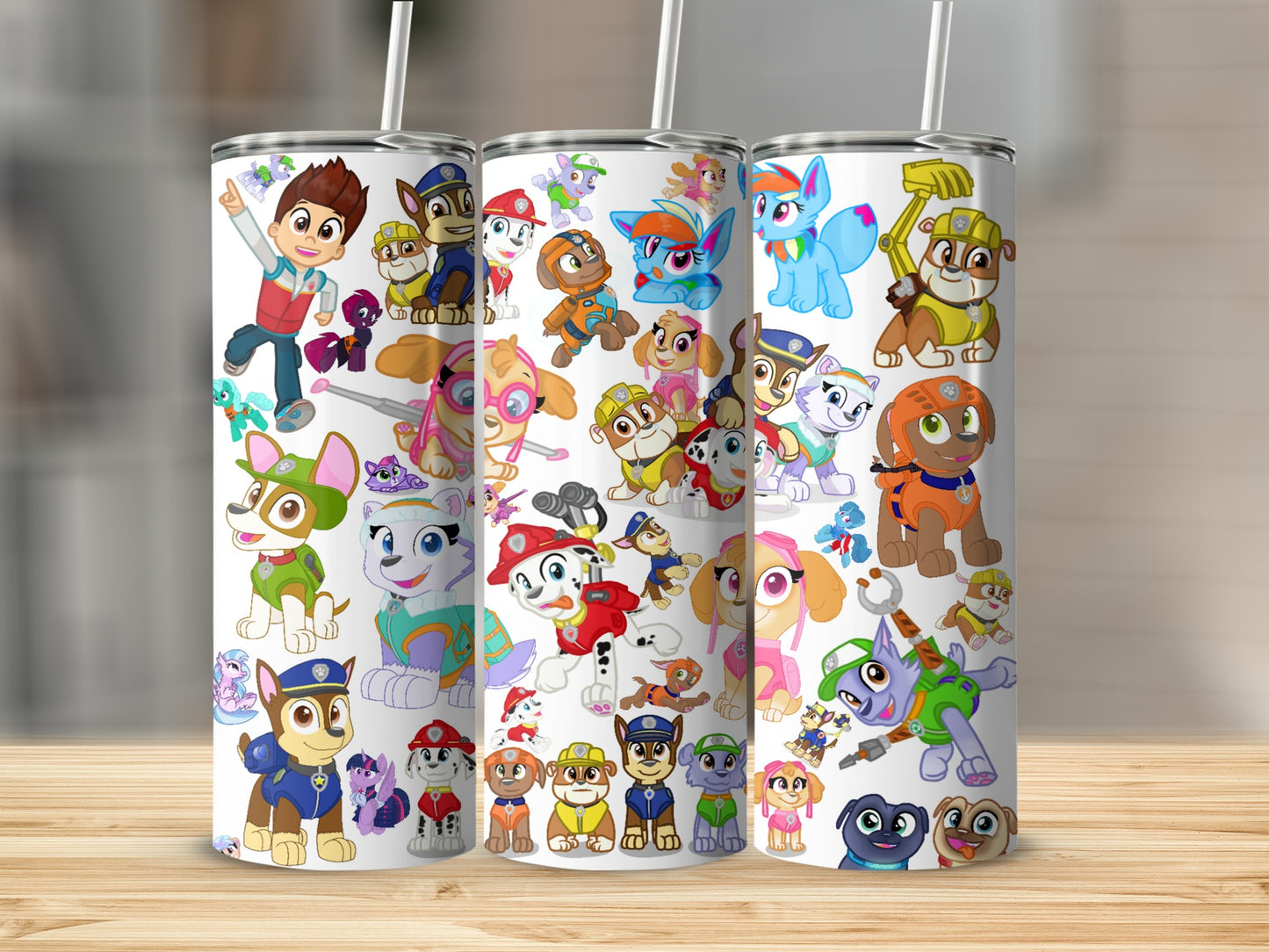 Paw-some Cartoon Adventure Personalized Tumbler