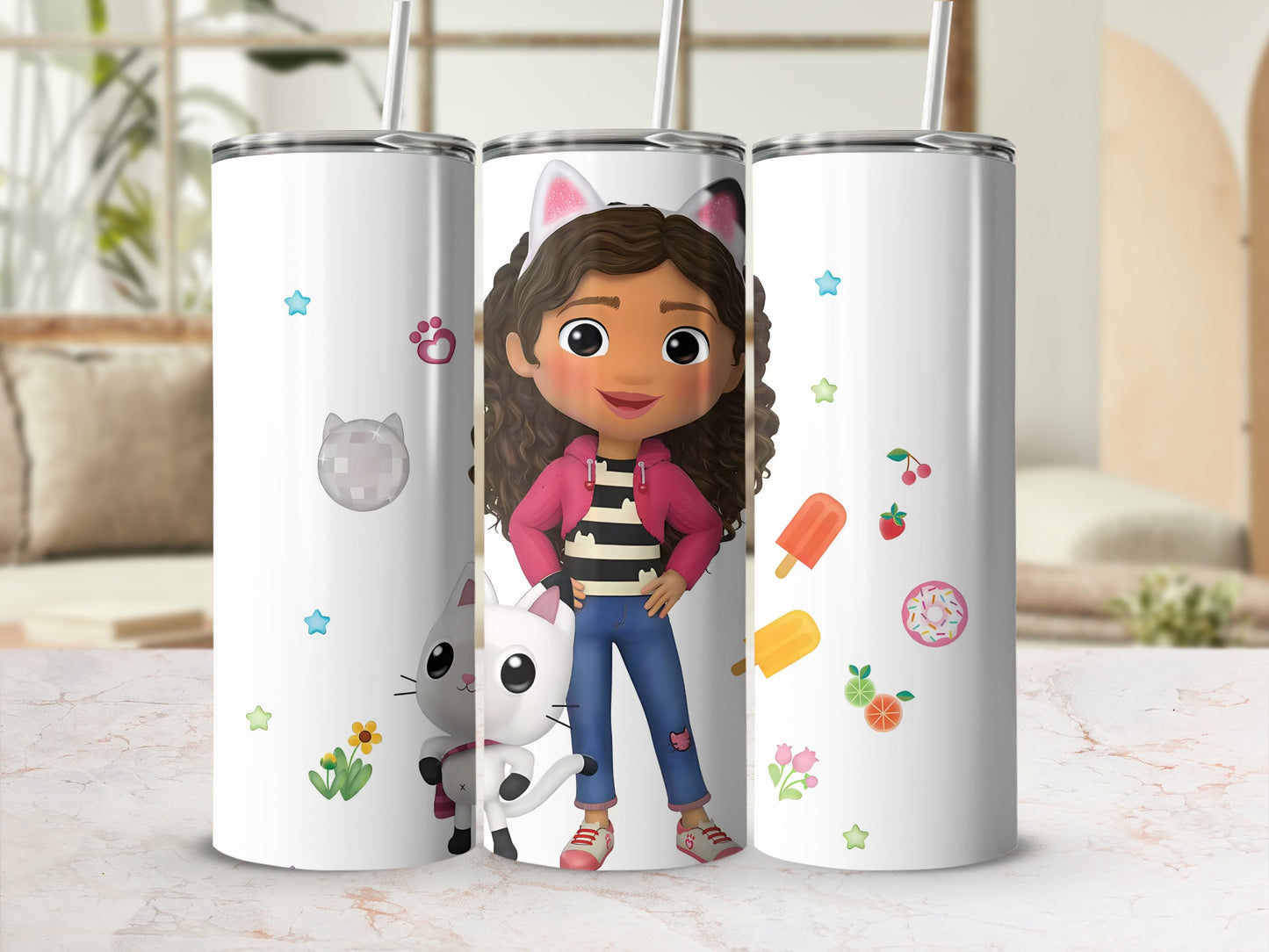 Cute Cartoon Character Stainless Steel Tumbler Cup