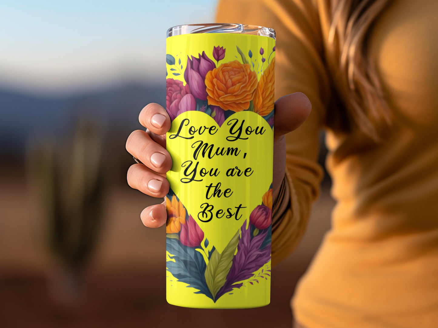 Love You Mum You Are the Best Floral Tumbler