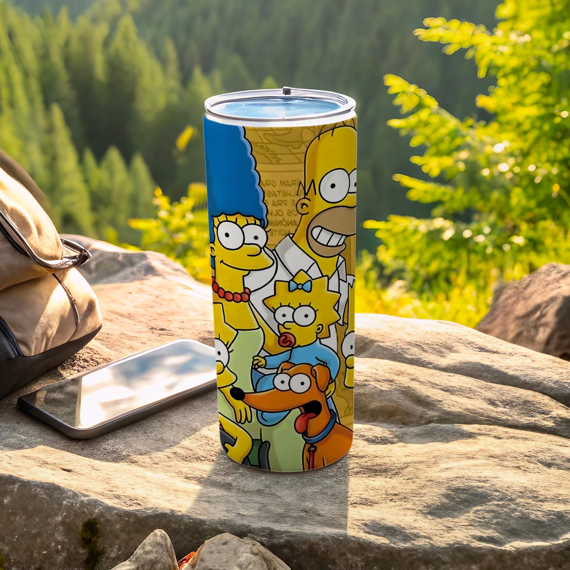 Colorful Family Cartoon Characters Insulated Tumbler