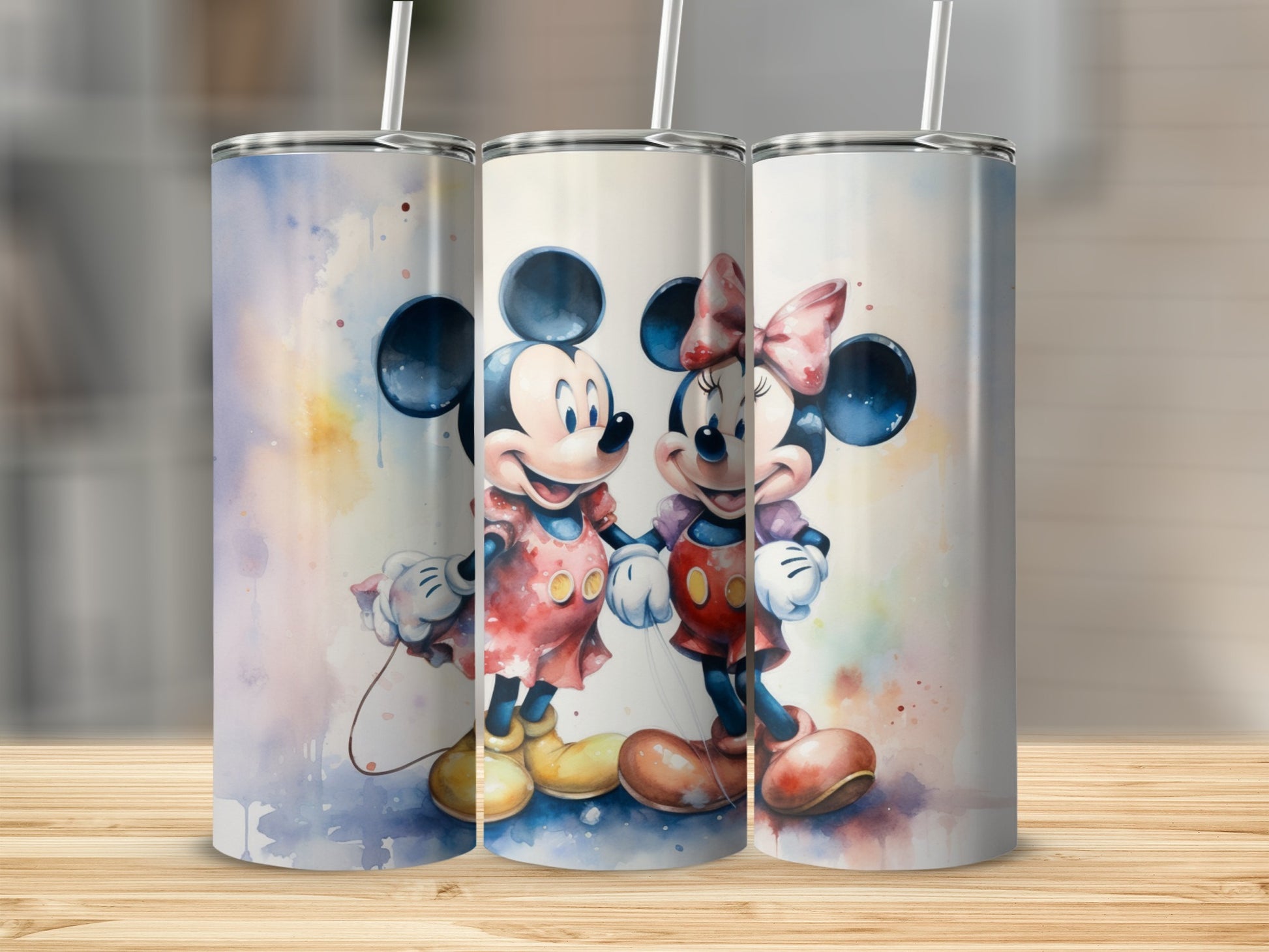 Mickey and Minnie Design on Tall Tumbler Product