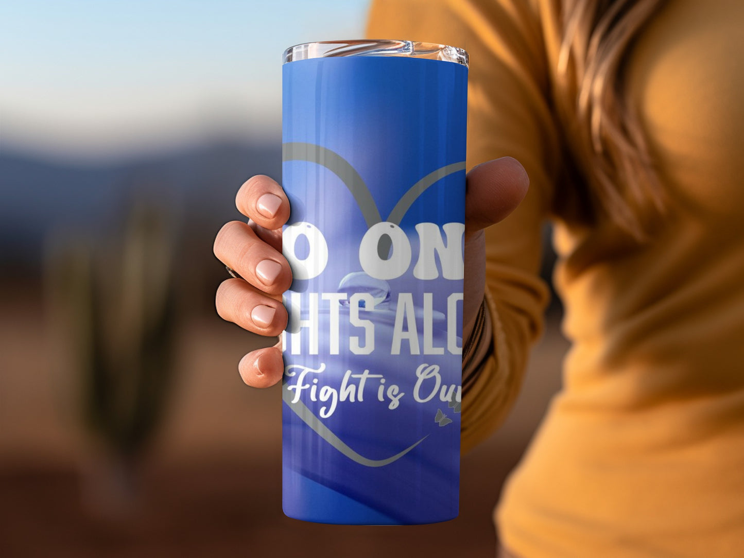 No One Fights Alone The Fight Is Ours Tumbler
