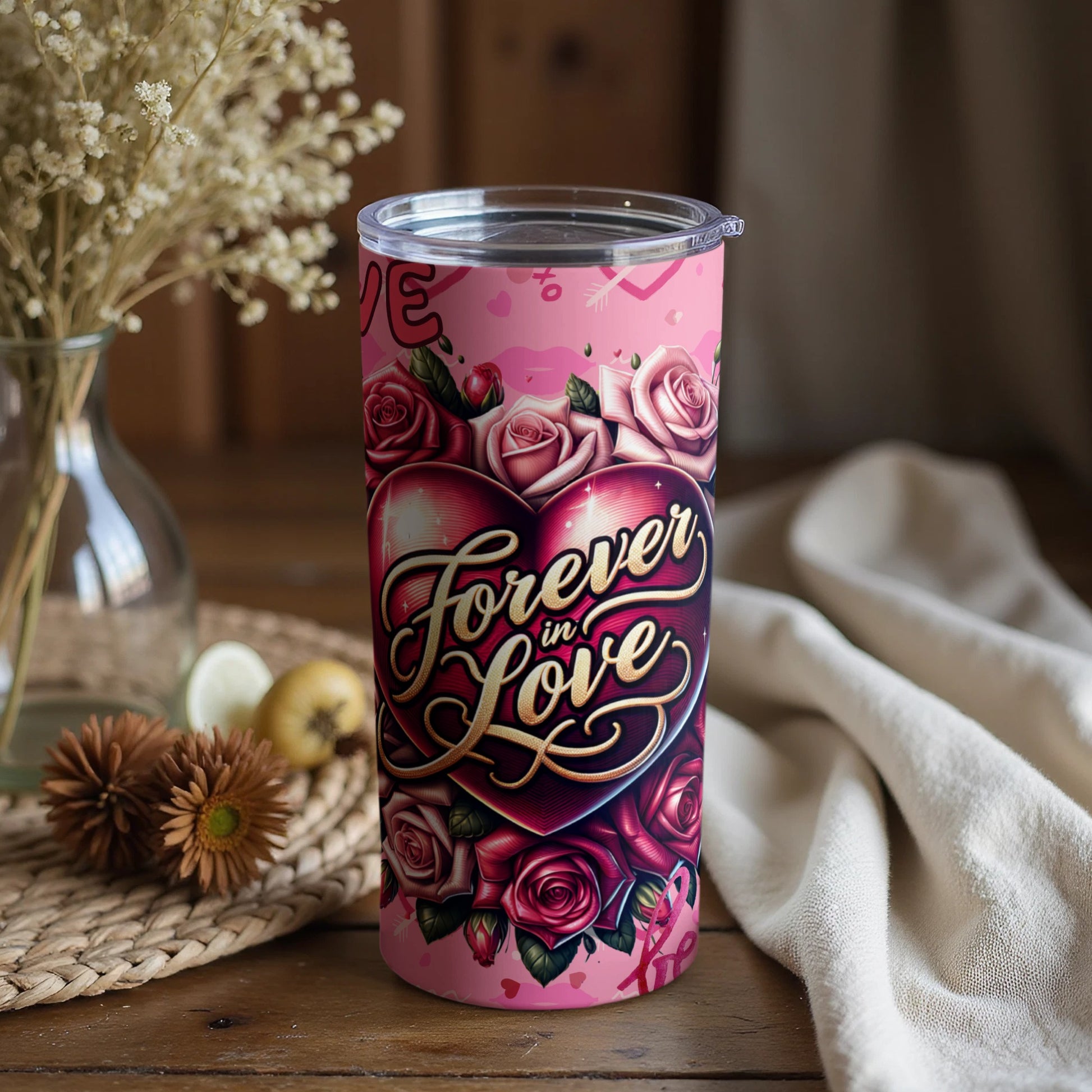 Beautiful Forever in Love Design Tumbler for Gifting
