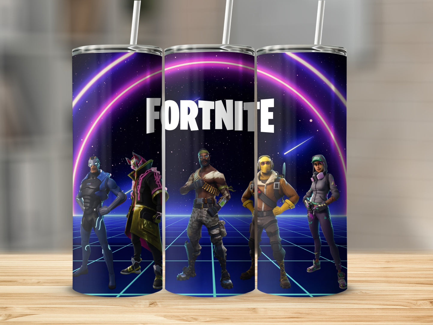Fortnite Characters Insulated Tumbler Cup with Straw