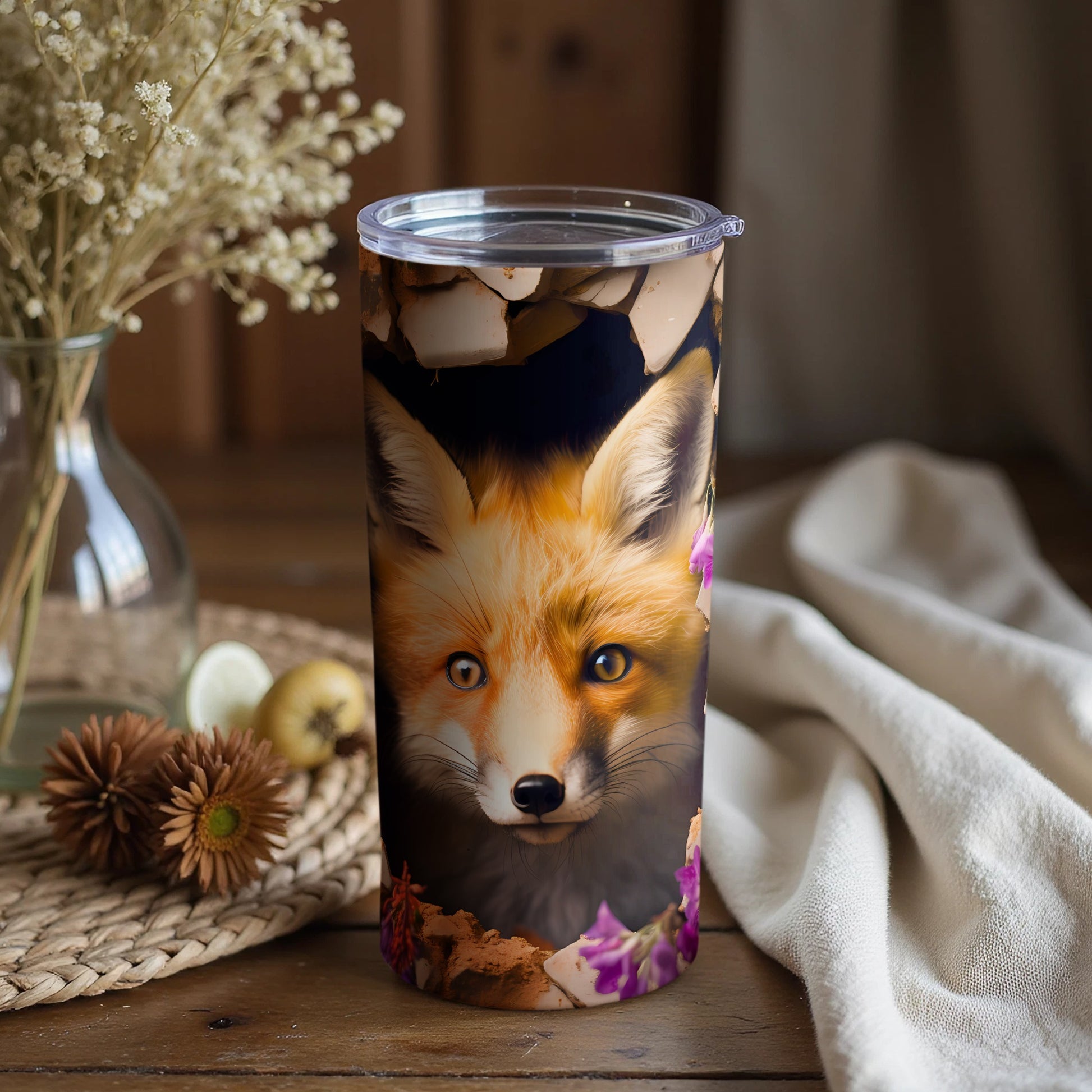Adorable Fox Face Wildlife Creature Design Drinkware product type