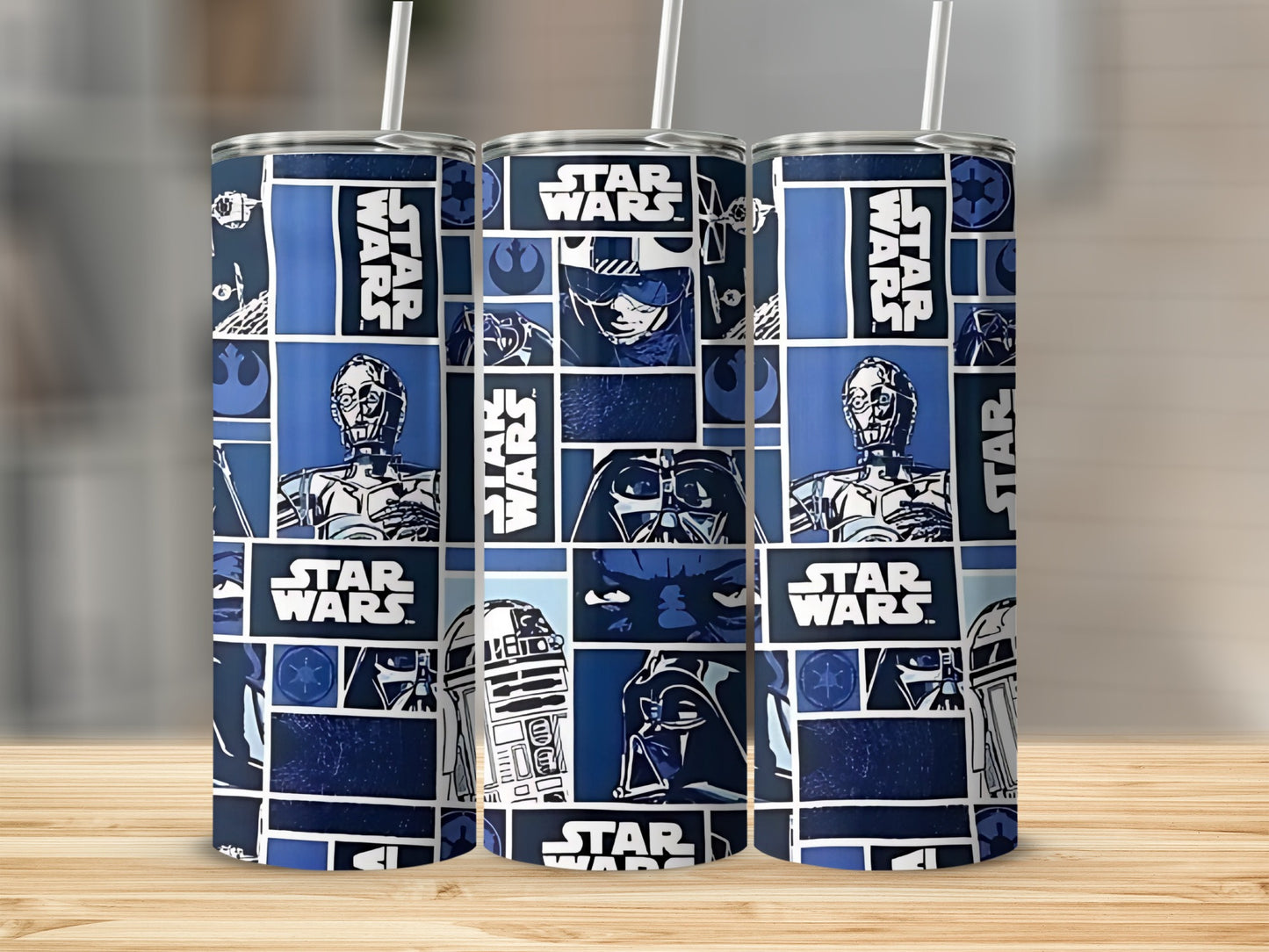 Star Wars Blue Character Collage Tumbler product type