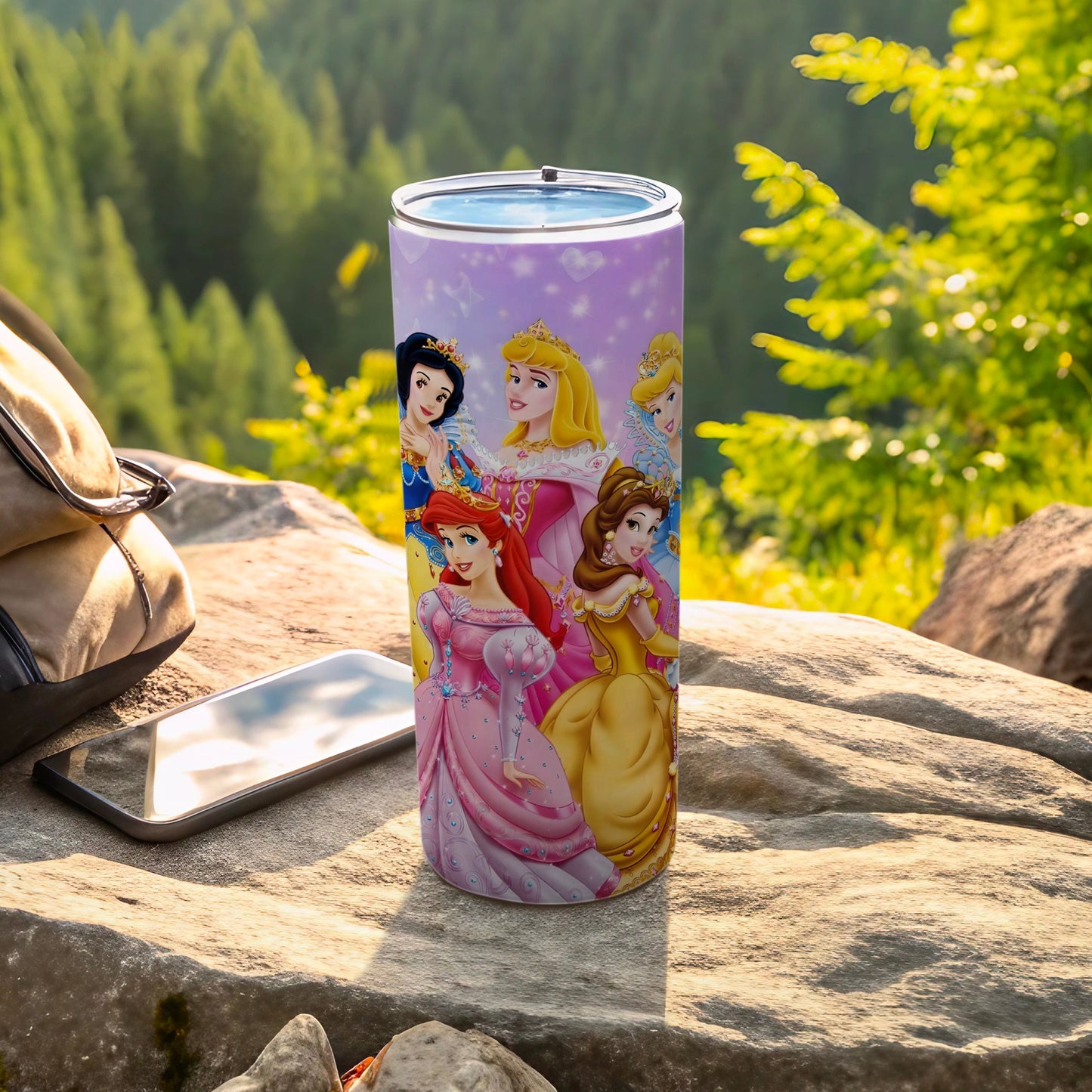 Disney Princesses Tumbler with Lid for Outdoor Adventures