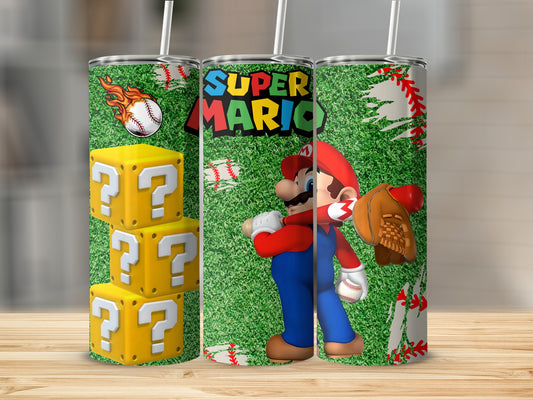 Super Mario Baseball Themed Travel Mug