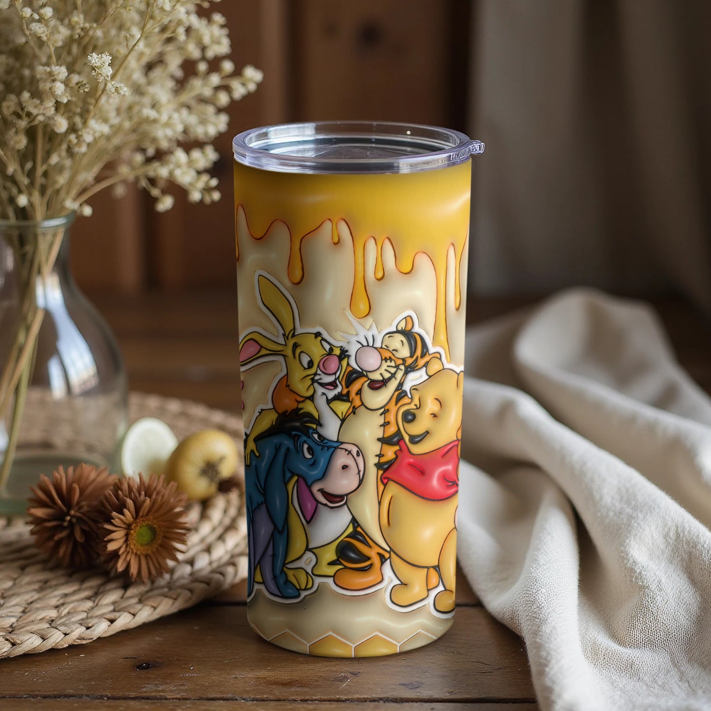 Cute Disney Friends Patterned Tumbler Acrylic Cup