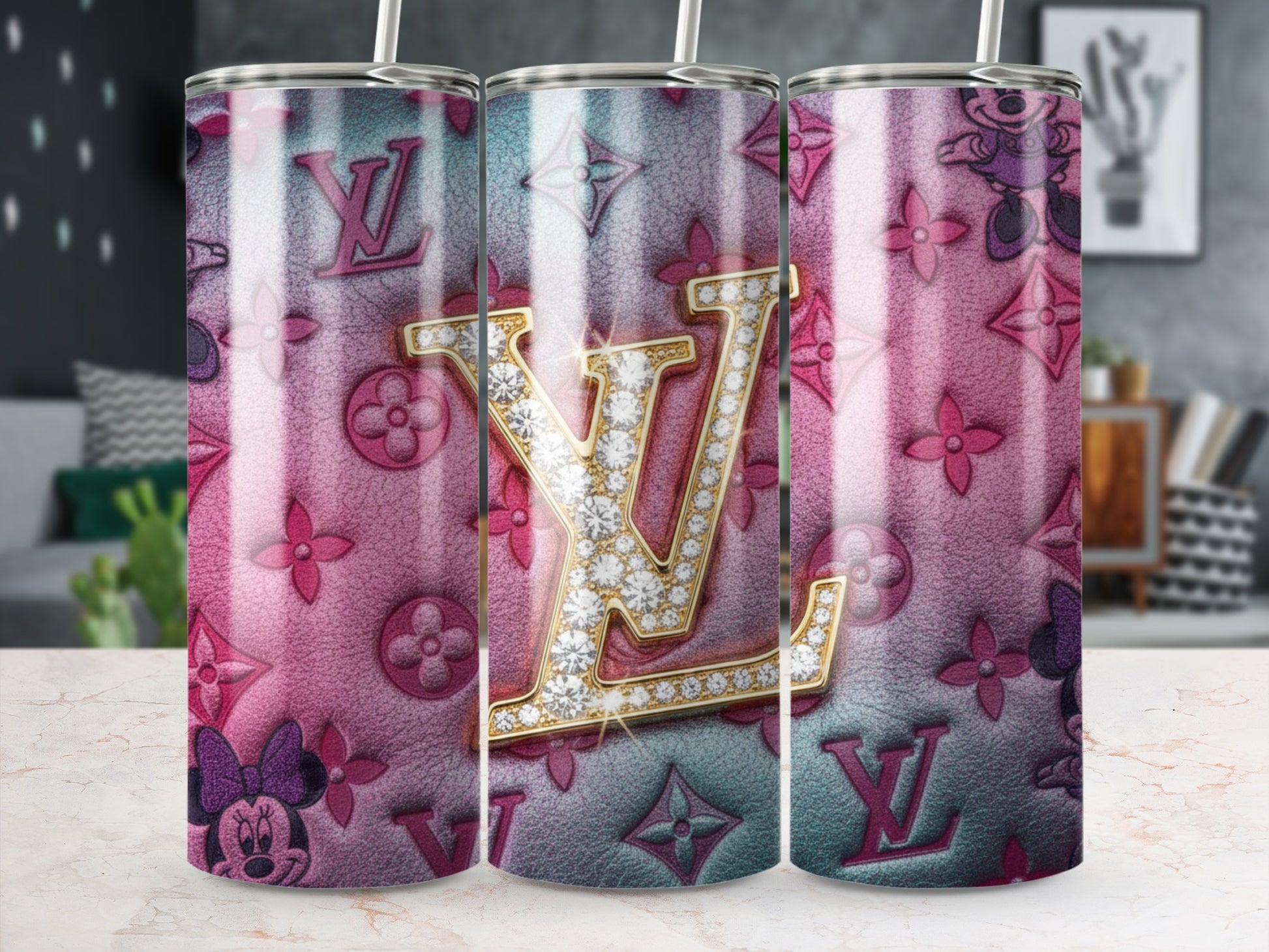 Stylish Designer Patterned Drinkware with Sparkling Details