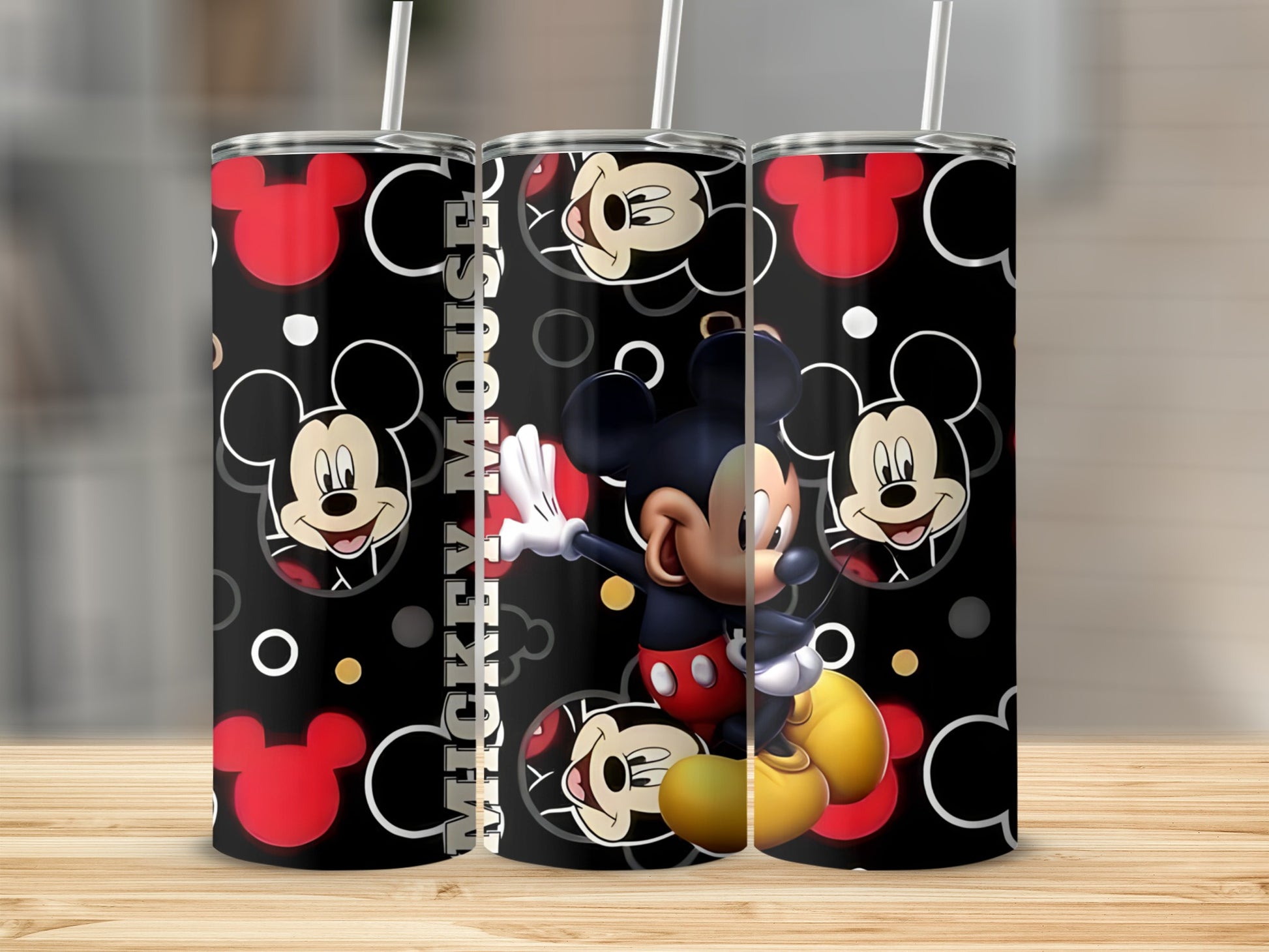 Mickey Mouse Tumbler with Colorful Patterns