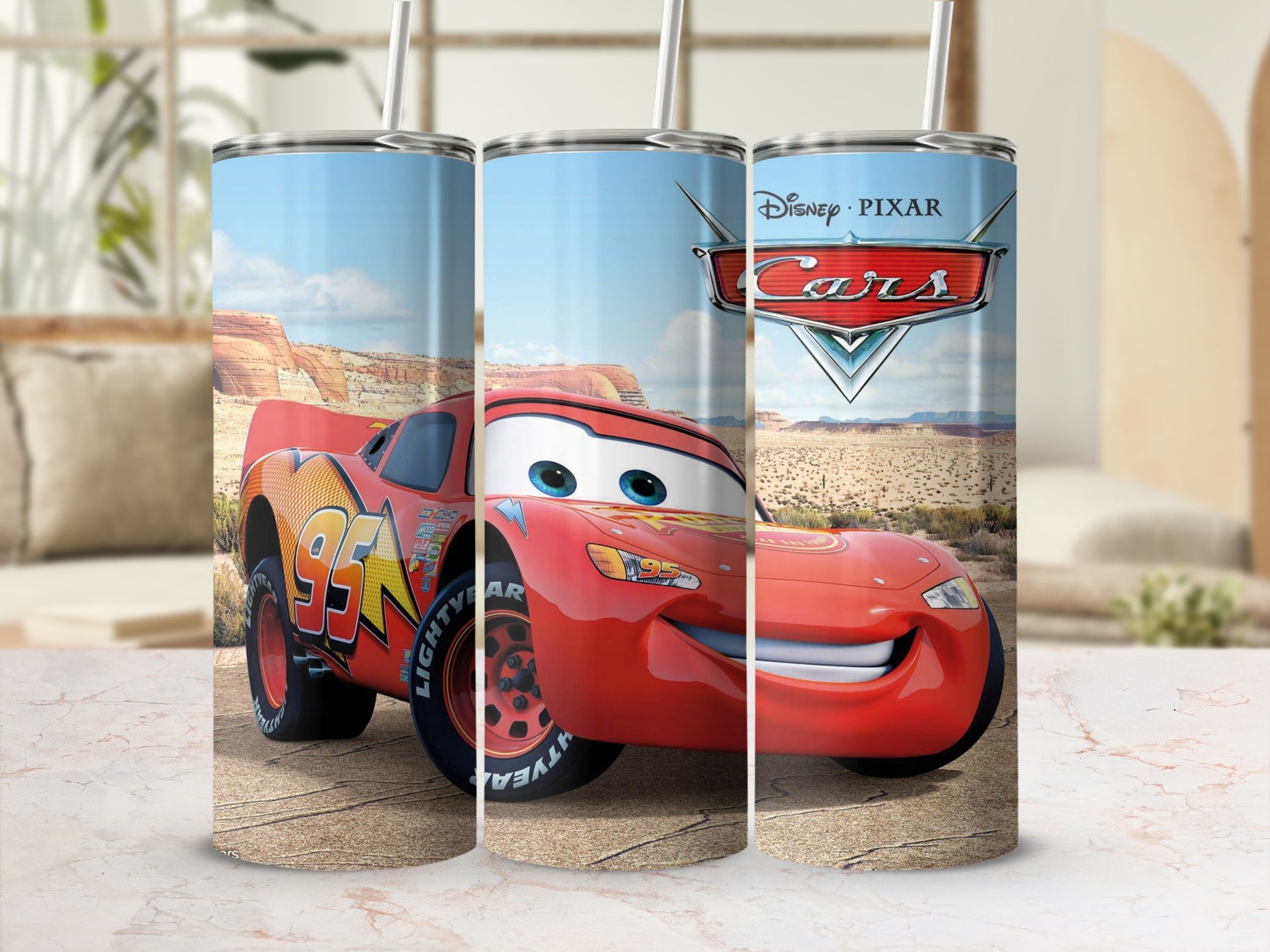 Disney Pixar Cars Lightning McQueen Travel Tumbler