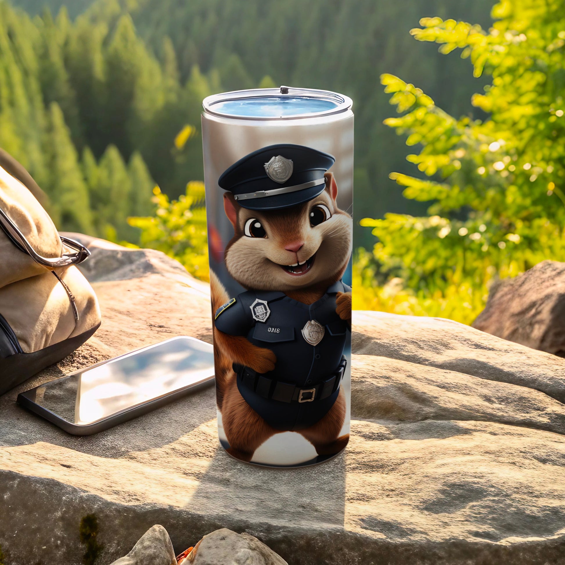 Cute Chipmunk Police Officer Character Tumbler Product Type