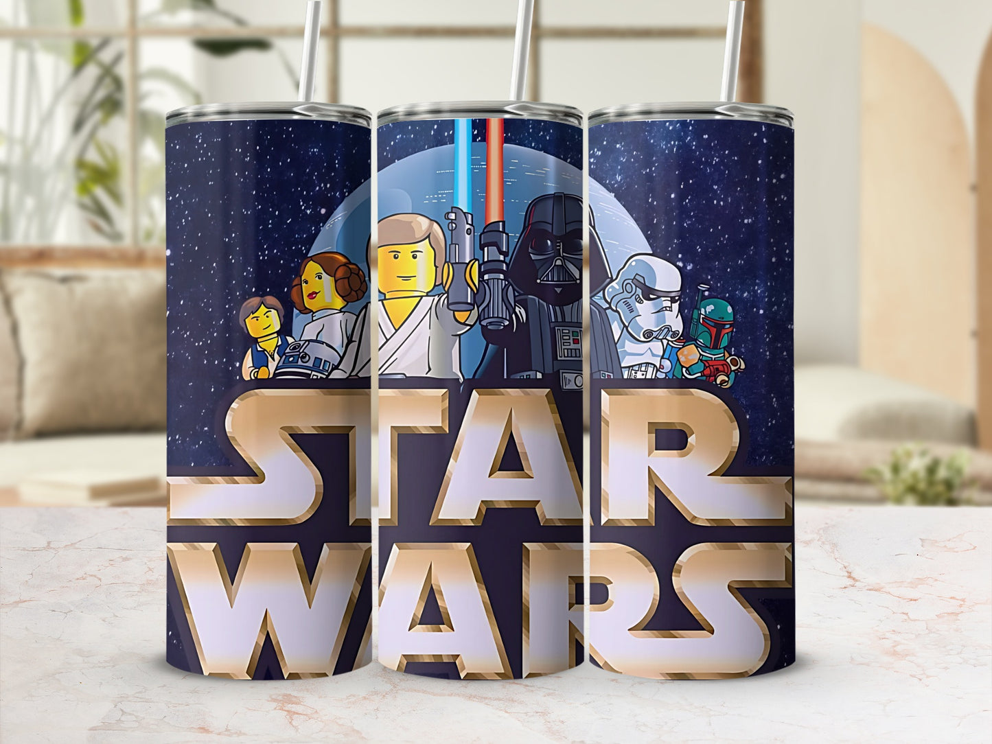 Star Wars Lego Character Space Scene Tumbler product type