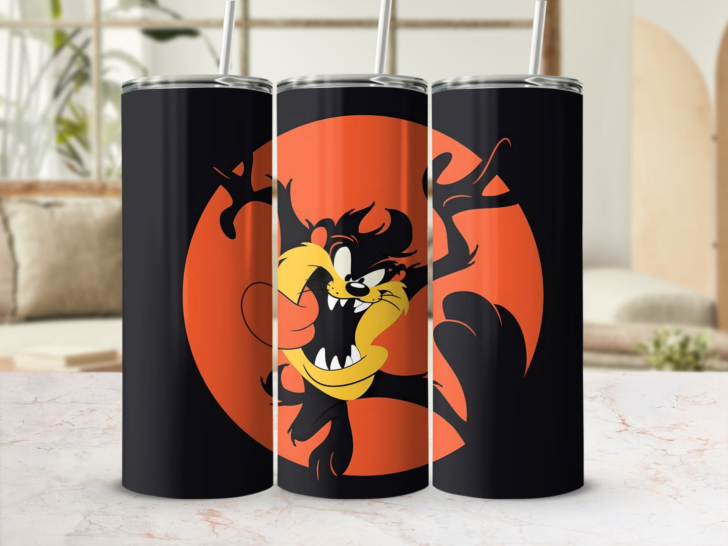 Funny Cartoon Character Tall Black Drinkware