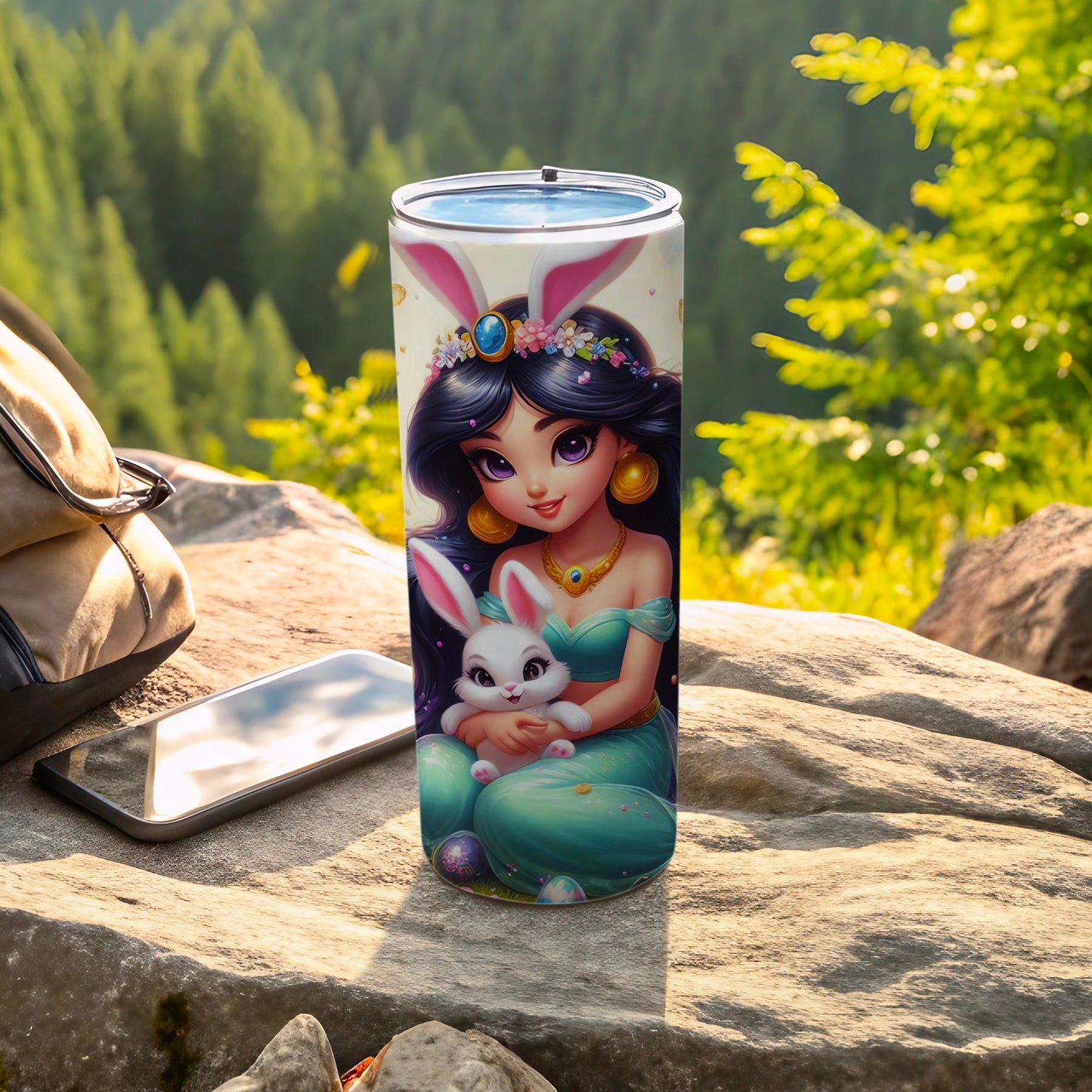 Princess Jasmine Bunny Ears Easter White Bunny Tumbler product type