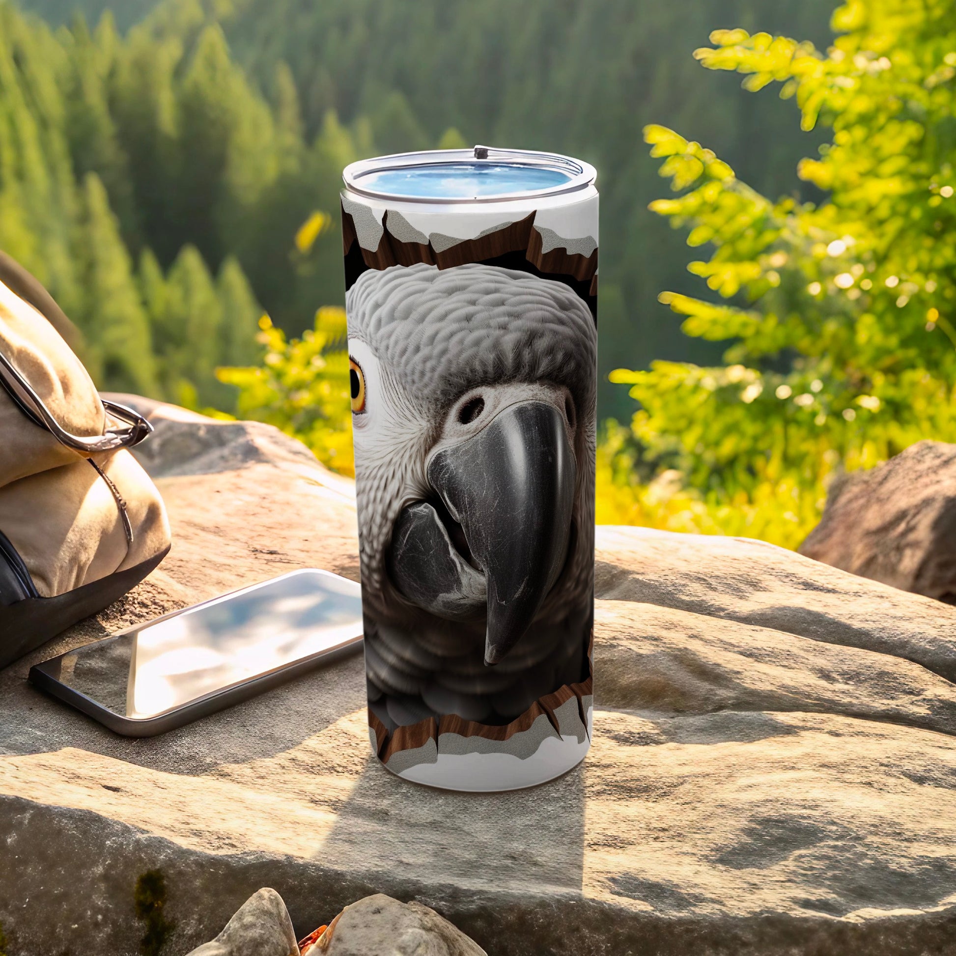 African Grey Parrot Breakthrough Graphic Tumbler product type
African Grey Parrot
Parrot Tumbler
Bird Drinkware
Wildlife Graphic
Exotic Bird Cup
Grey Parrot Gift
Animal Design
Breakthrough Art
Unique Tumbler
Insulated Mug
Travel Cup
Pet Bird Lover
Bird Enthusiast
Nature Inspired
Graphic Tumbler
Parrot Lover
Custom Tumbler
Outdoor Drinkware
African Parrot
Smart Bird Design