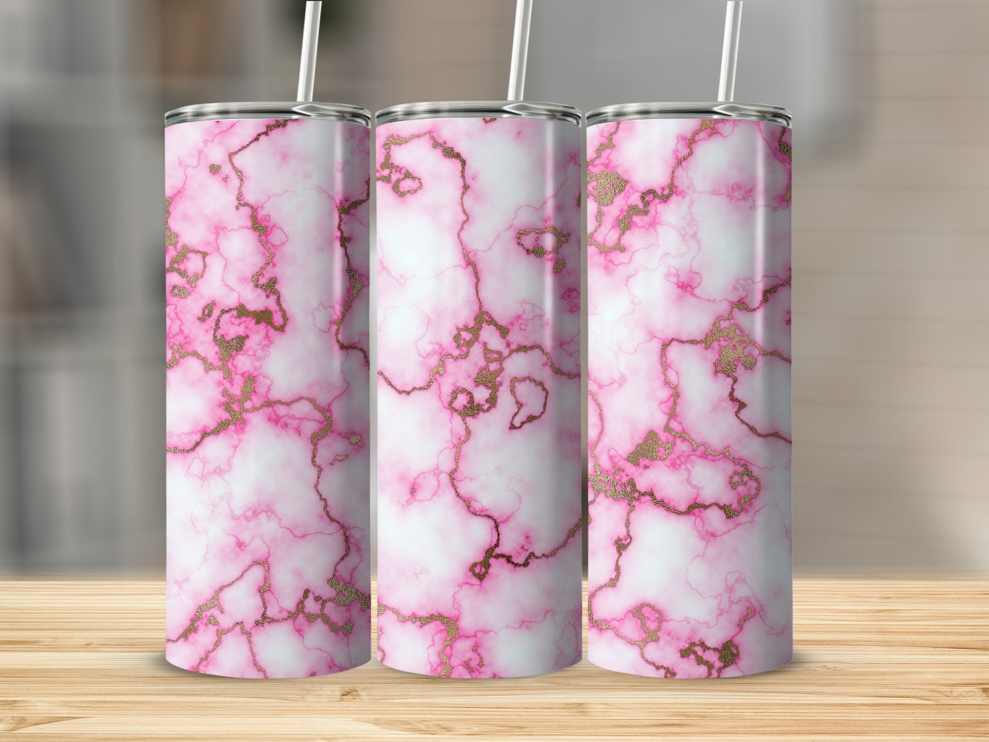 Pink Gold Marble Design Pattern Tumbler product type