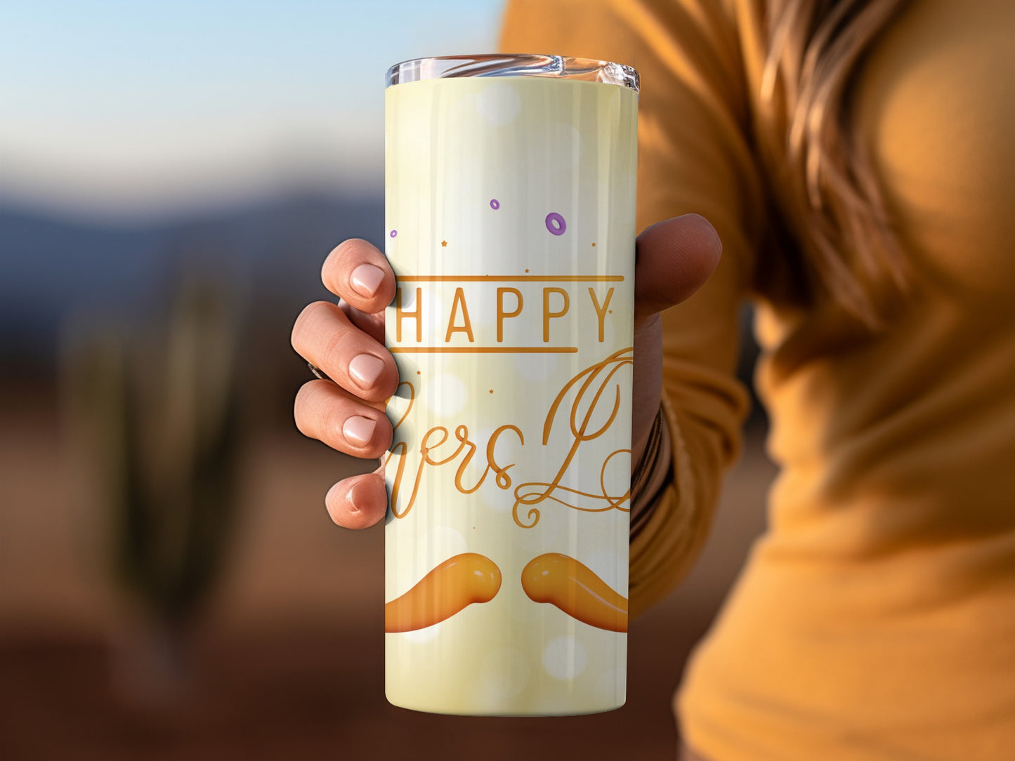 Happy Cactus Tumbler for Beverage Enthusiasts