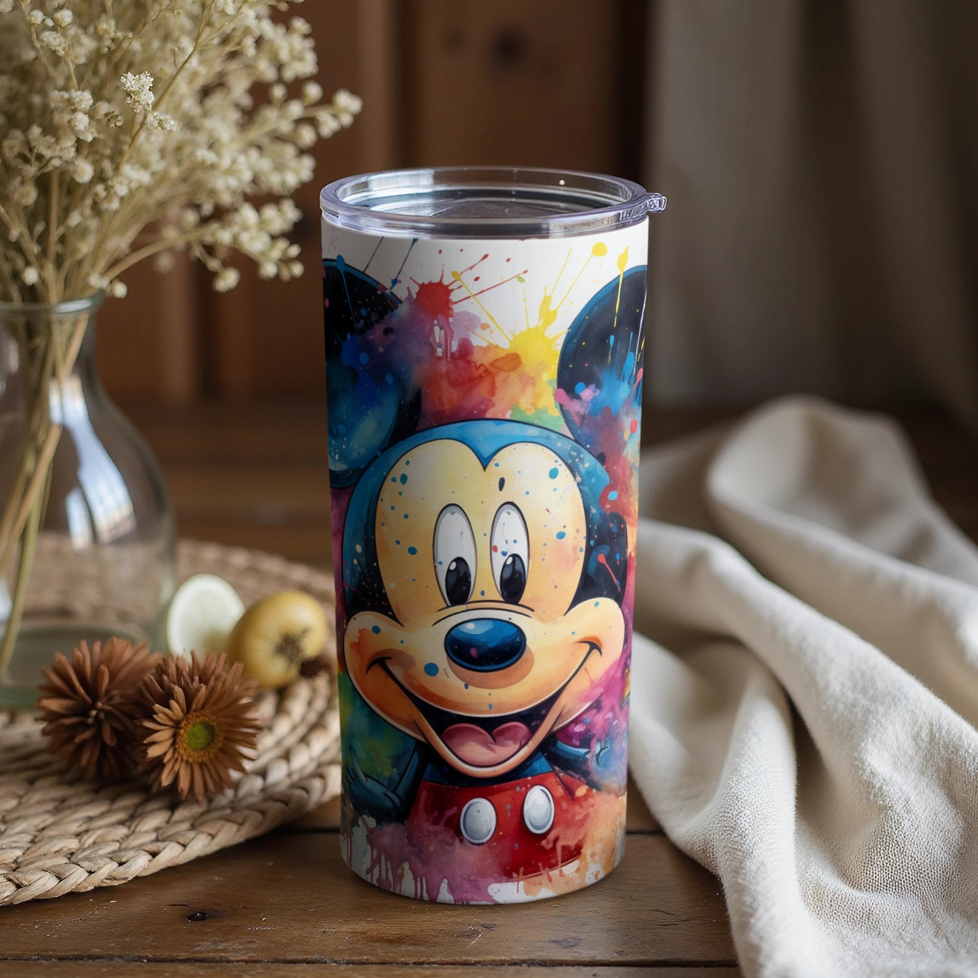 Colorful Mouse Character Insulated Travel Cup