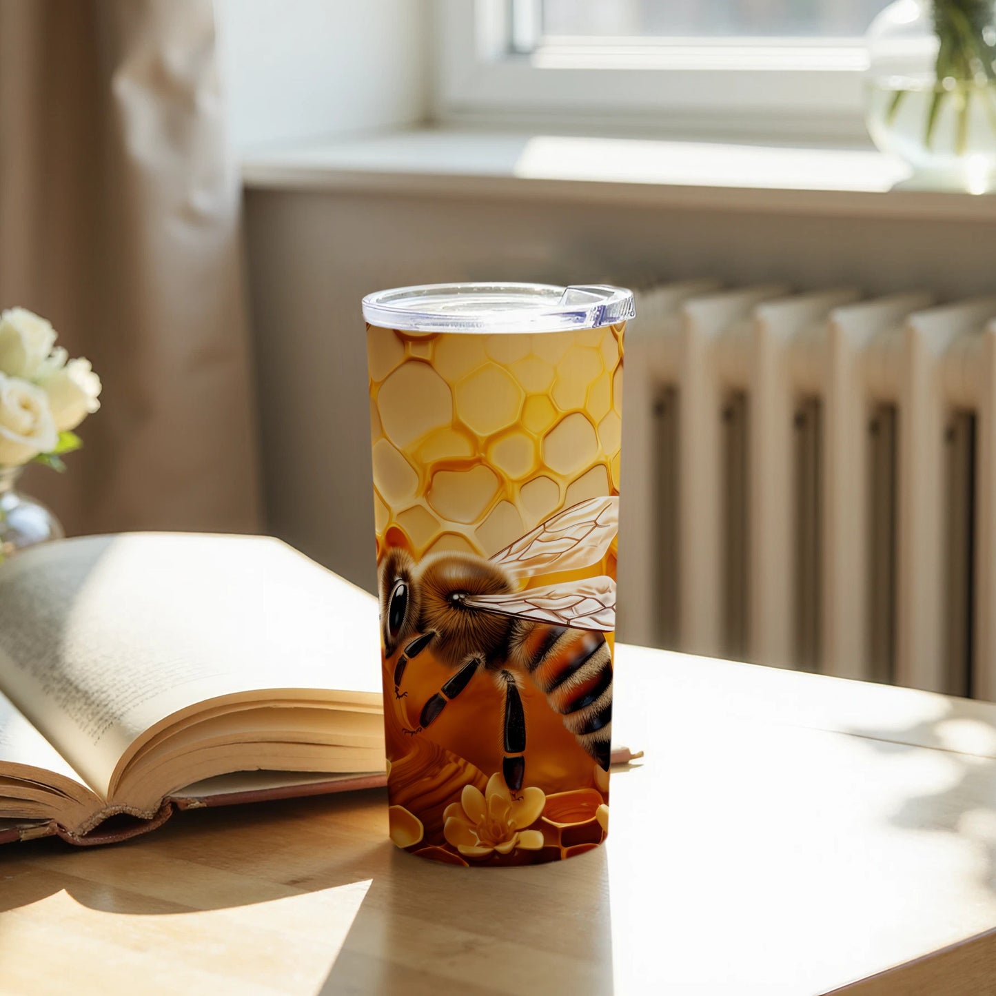 Vibrant Honey Bee Honeycomb Pattern Tumbler Product Type
Honeybee
Honeycomb
Tumbler
Bee art
Drinkware
Nature design
Insect
Wildlife print
Yellow gold
Flower motif
Beverage cup
Sweet honey
Gift idea
Unique print
Golden hue
Outdoors theme
Hive pattern
Summer drink
Pollinator love
Artistic design