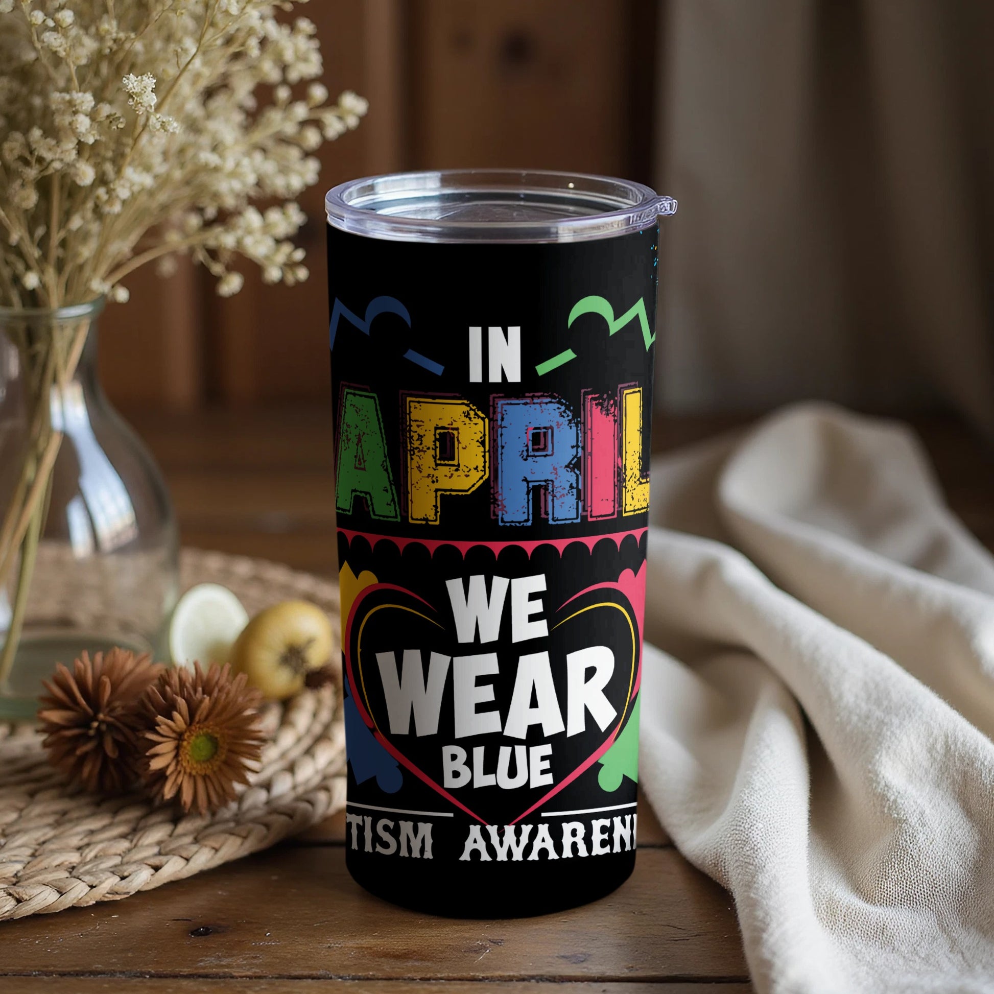 In April We Wear Blue Autism Awareness product