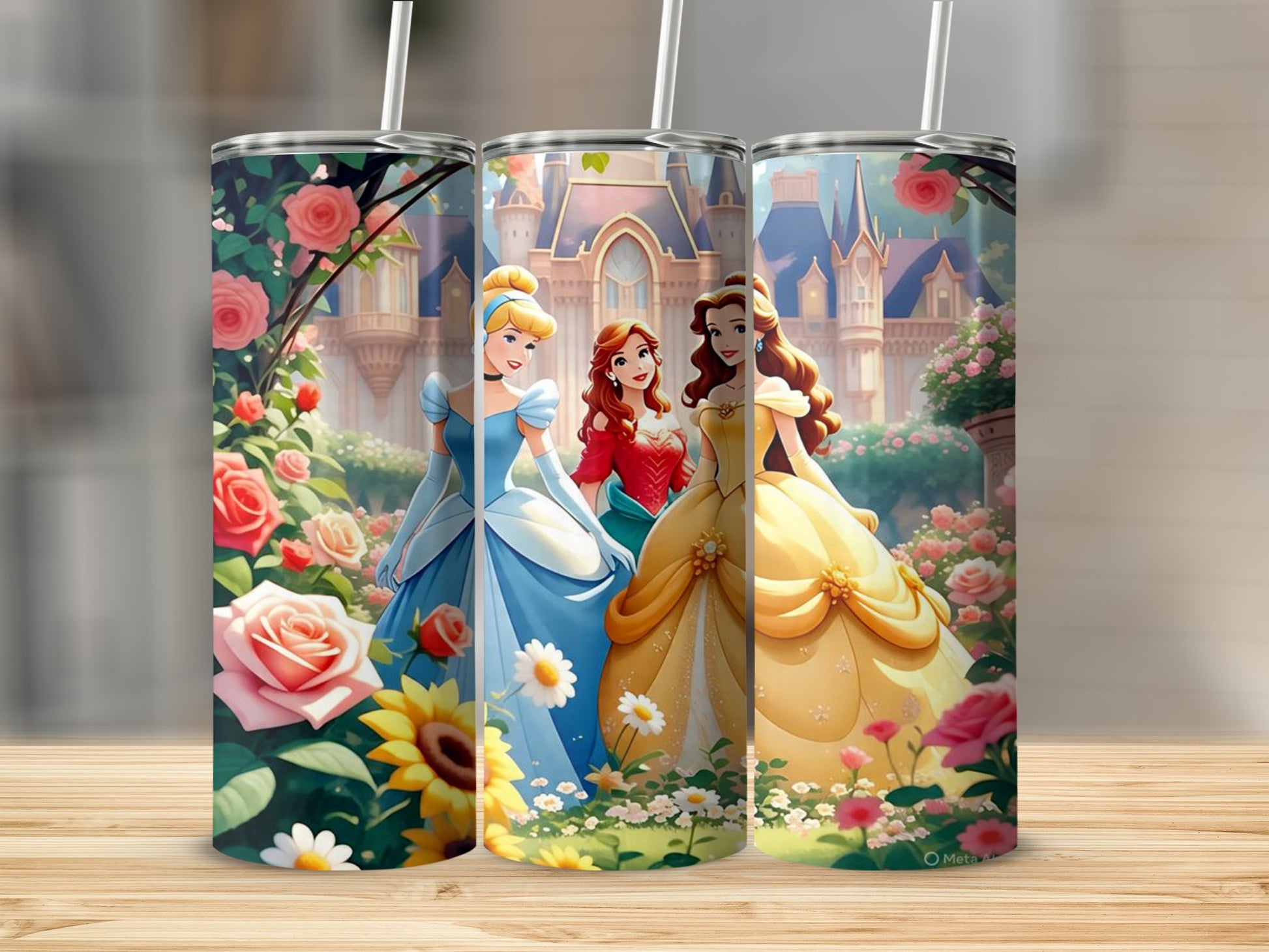 Beautiful Princesses Scene Decorative Tumbler Product