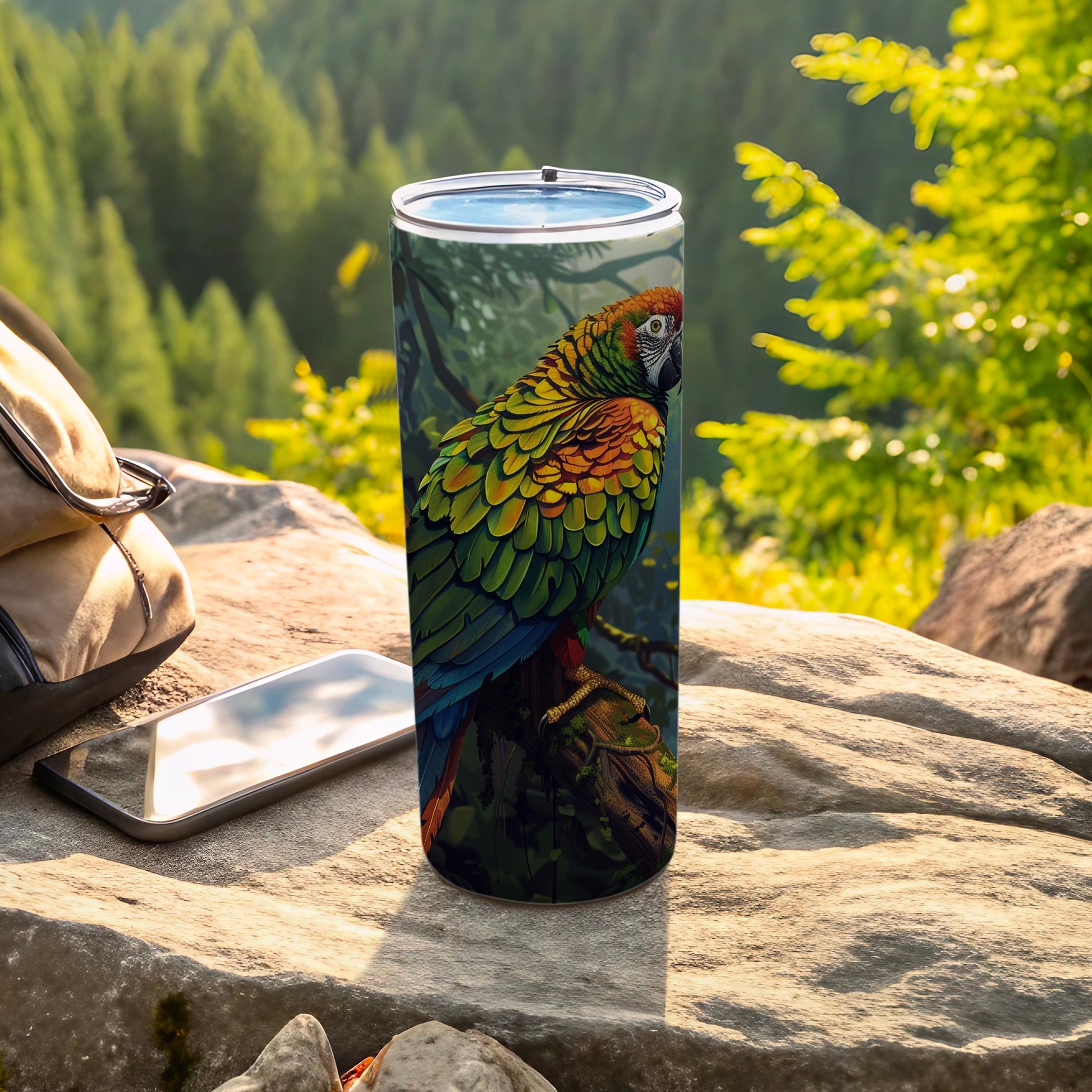 Colorful Parrot Jungle Inspired Tumbler product type
