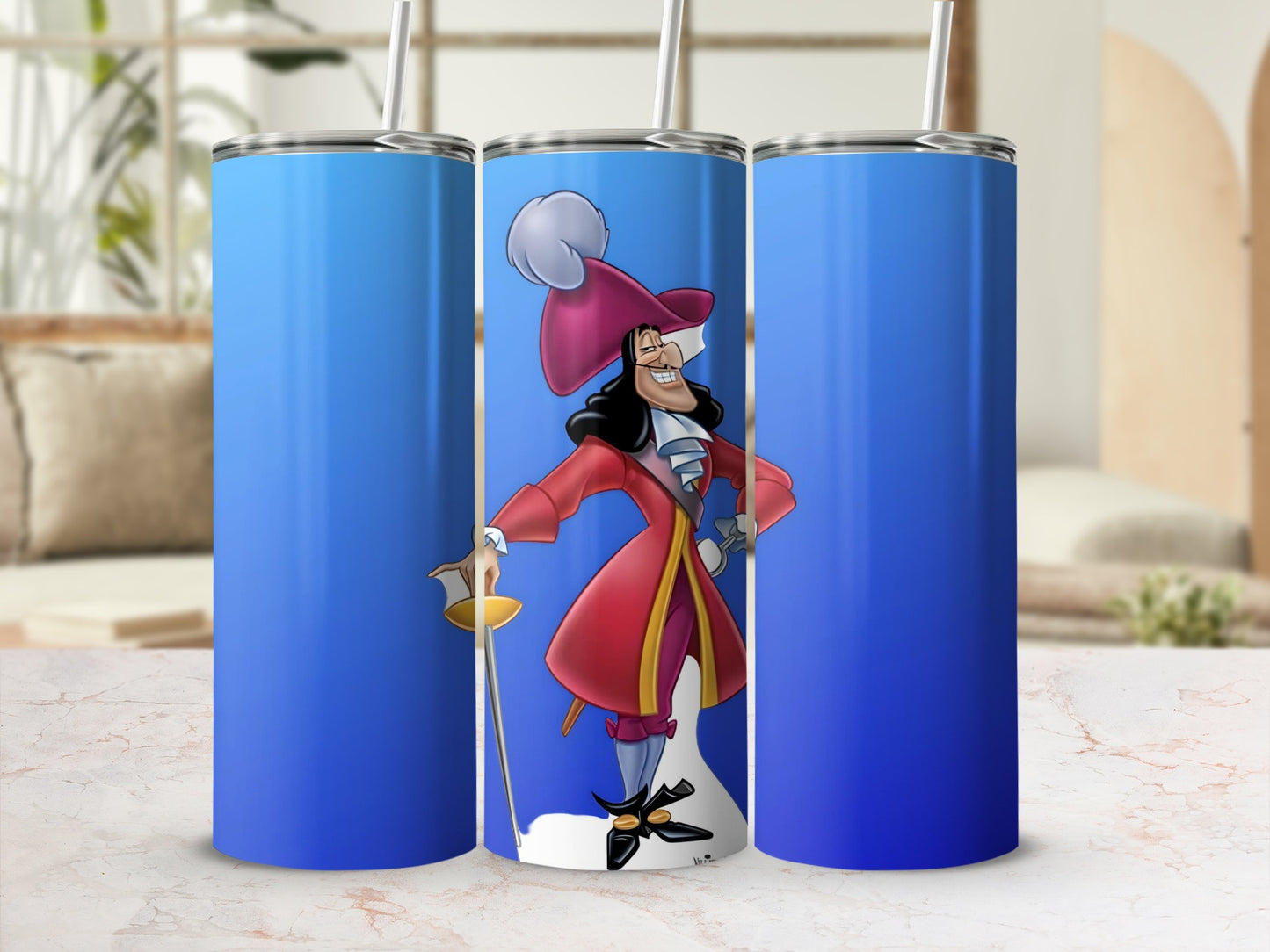 Captain Hook Character Stainless Steel Tumbler