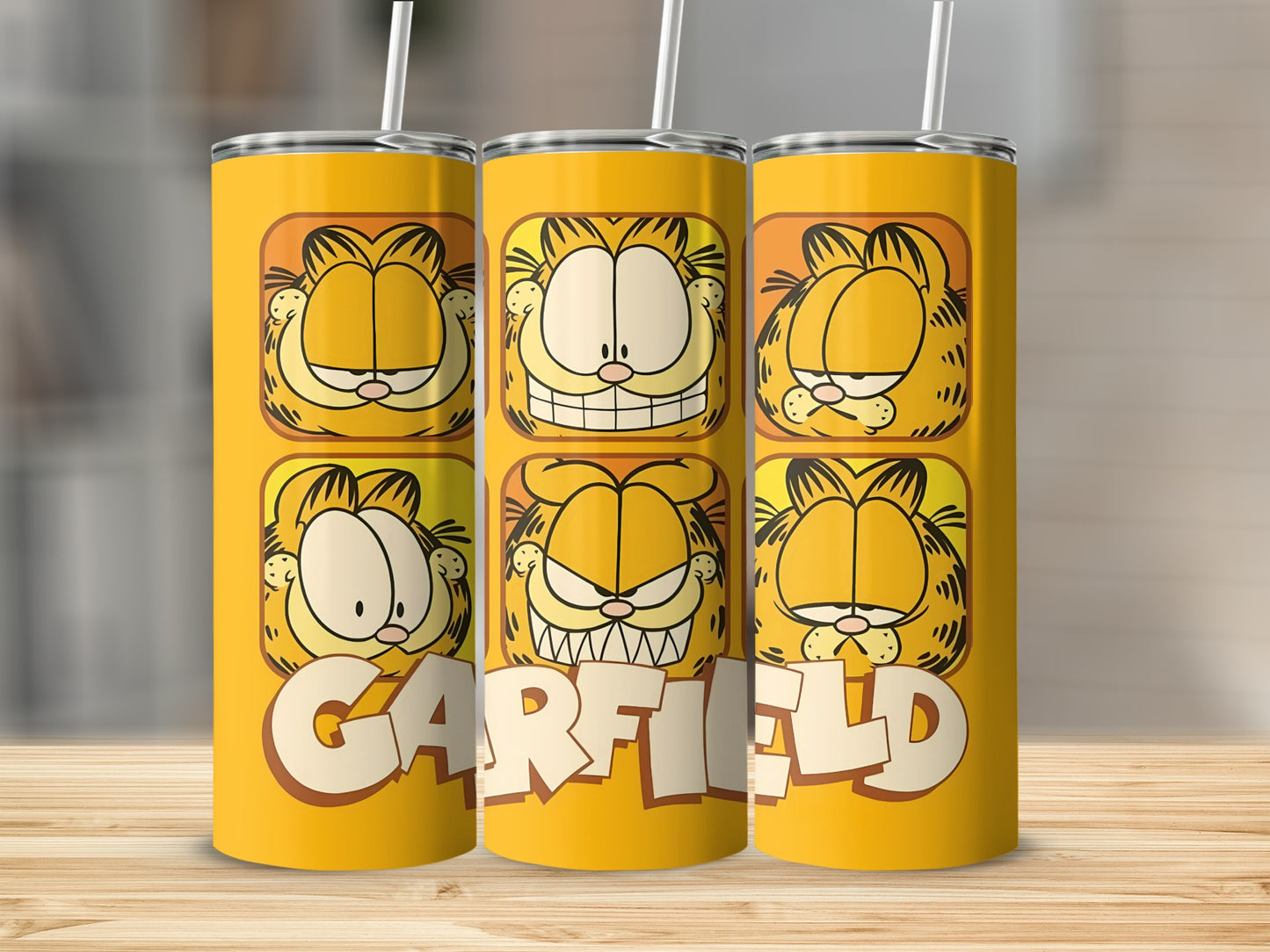 Garfield Cartoon Character Design Tumbler Cups