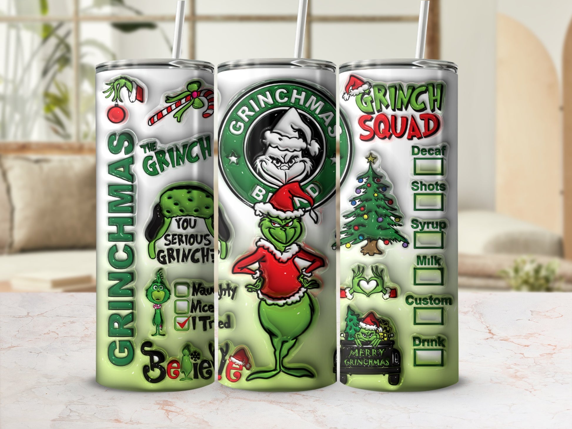 Grinchmas The Grinch Believer Grinch Squad Tumbler