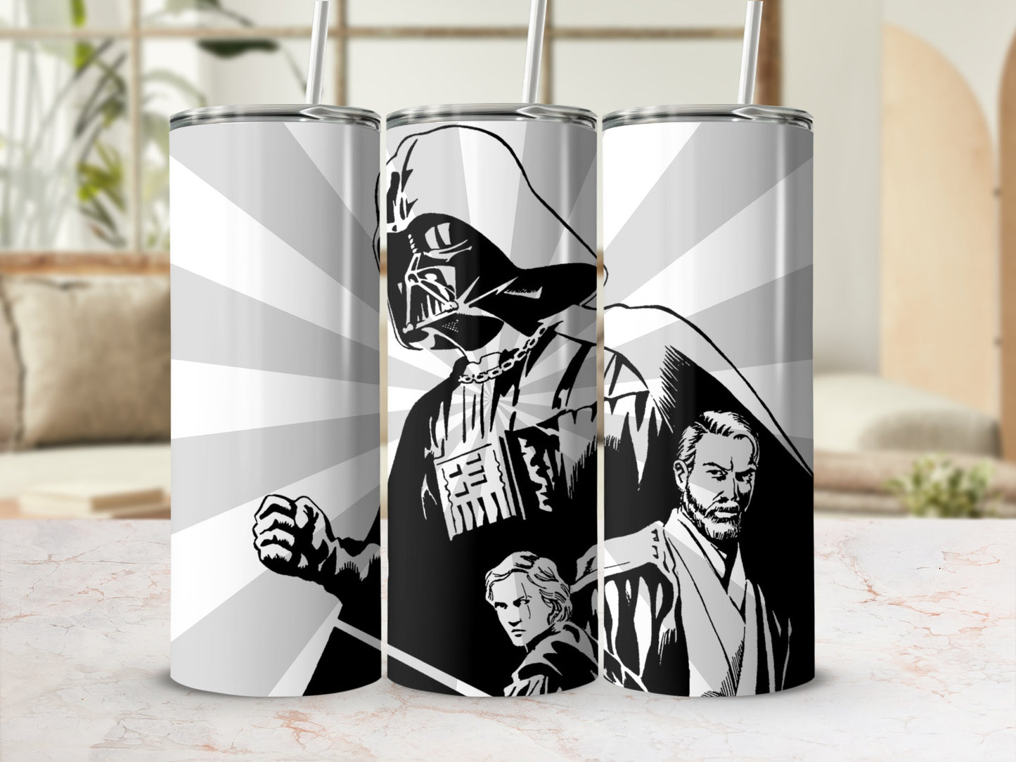 Star Wars Darth Vader Luke Obi-Wan Graphic Tumbler product type