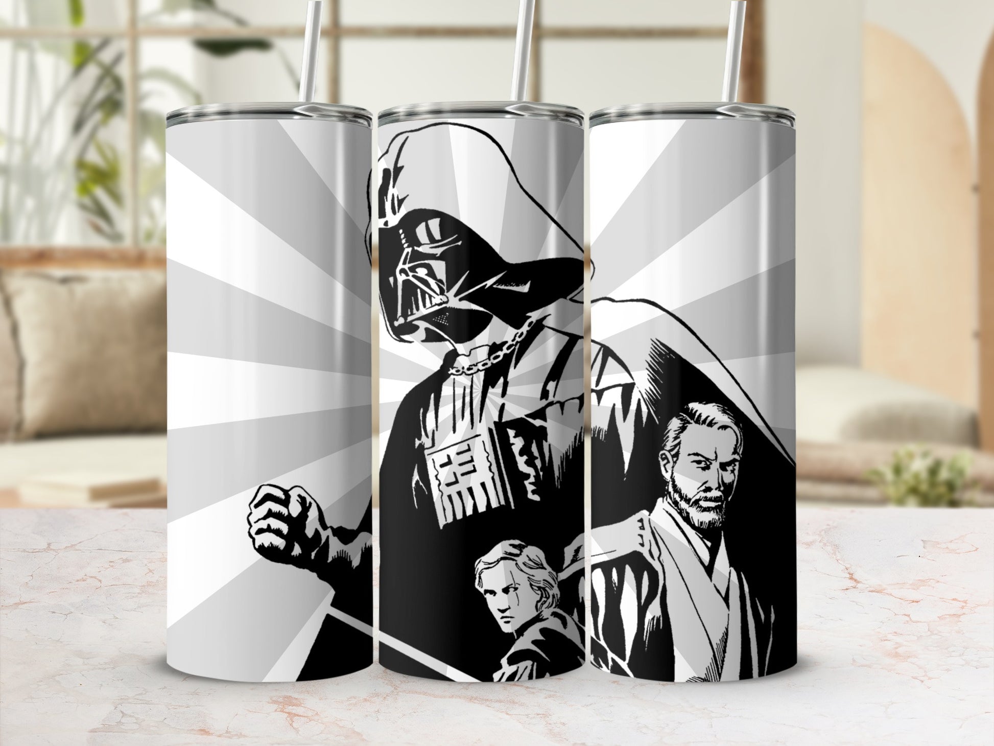 Star Wars Darth Vader Luke Obi-Wan Graphic Tumbler product type
