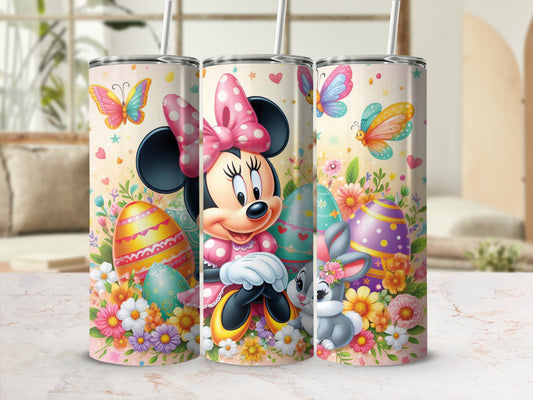 Minnie Mouse Easter Bunny Eggs Butterflies Flowers Tumbler product type