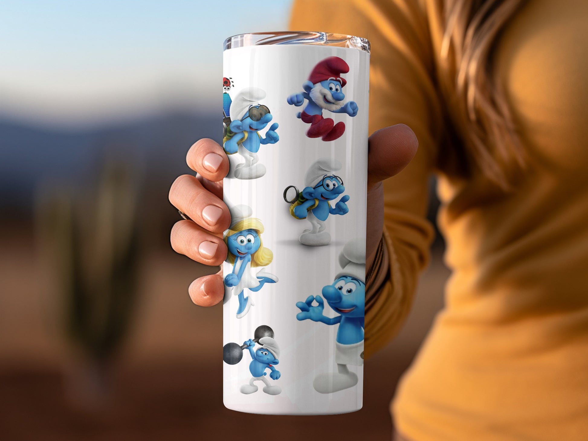 Smurfs Character Design Tumbler For Fans and Collectors