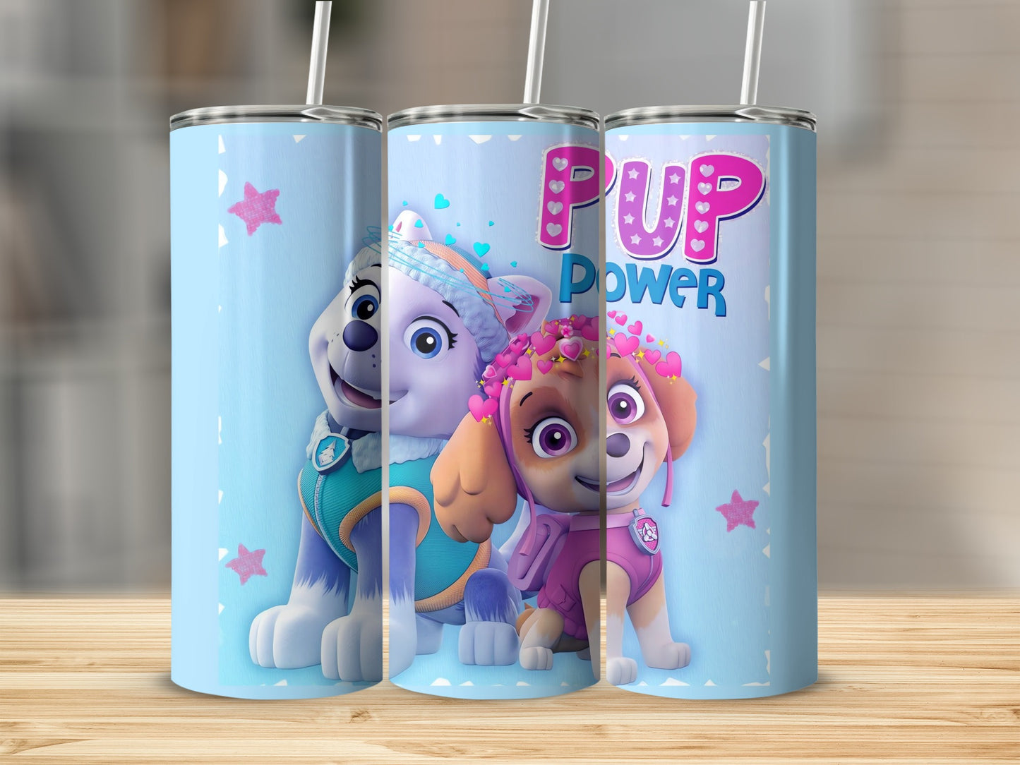 Pup Power Cartoon Characters Kids Tumbler