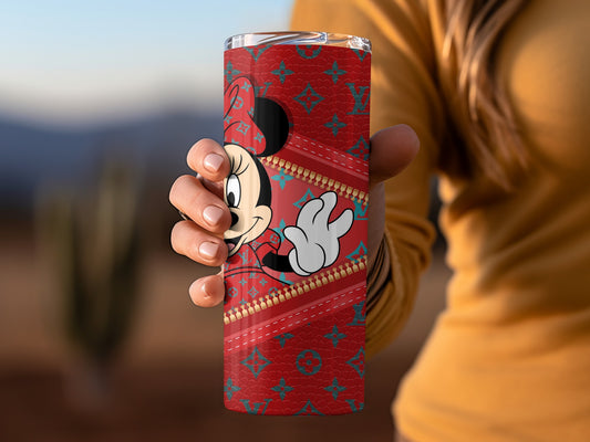 Red Minnie Mouse Patterned Insulated Tumbler