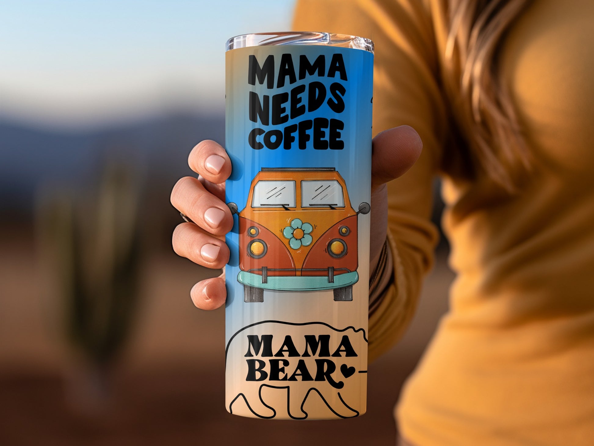 Mama Needs Coffee Mama Bear Travel Mug