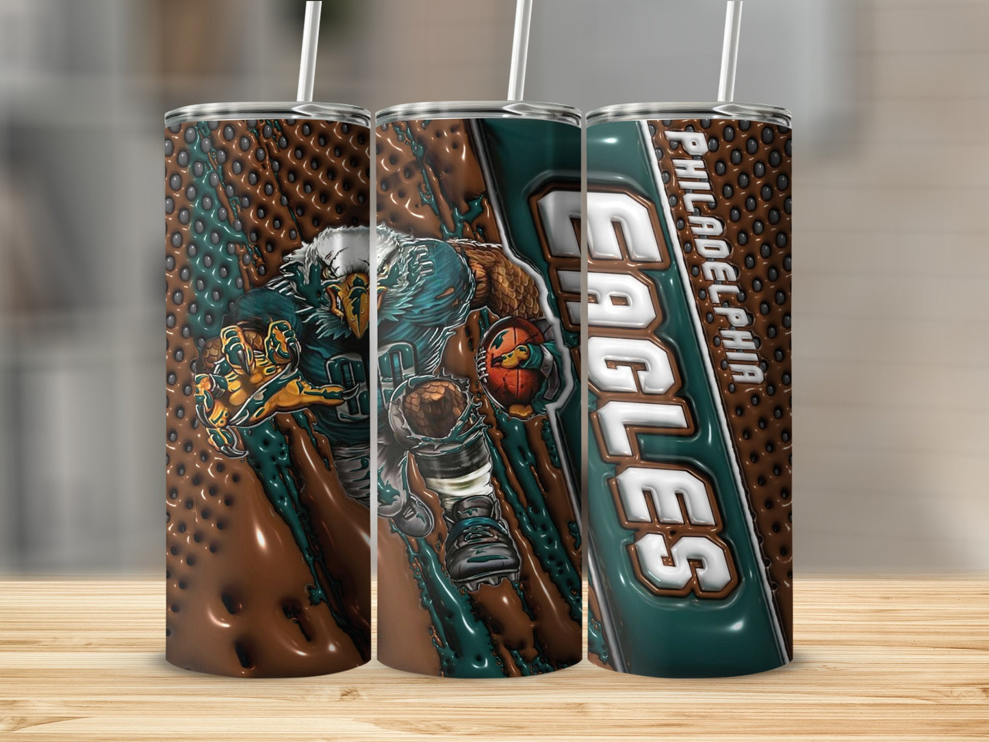 Philadelphia Eagles Football Team Running Back Artwork Tumblers