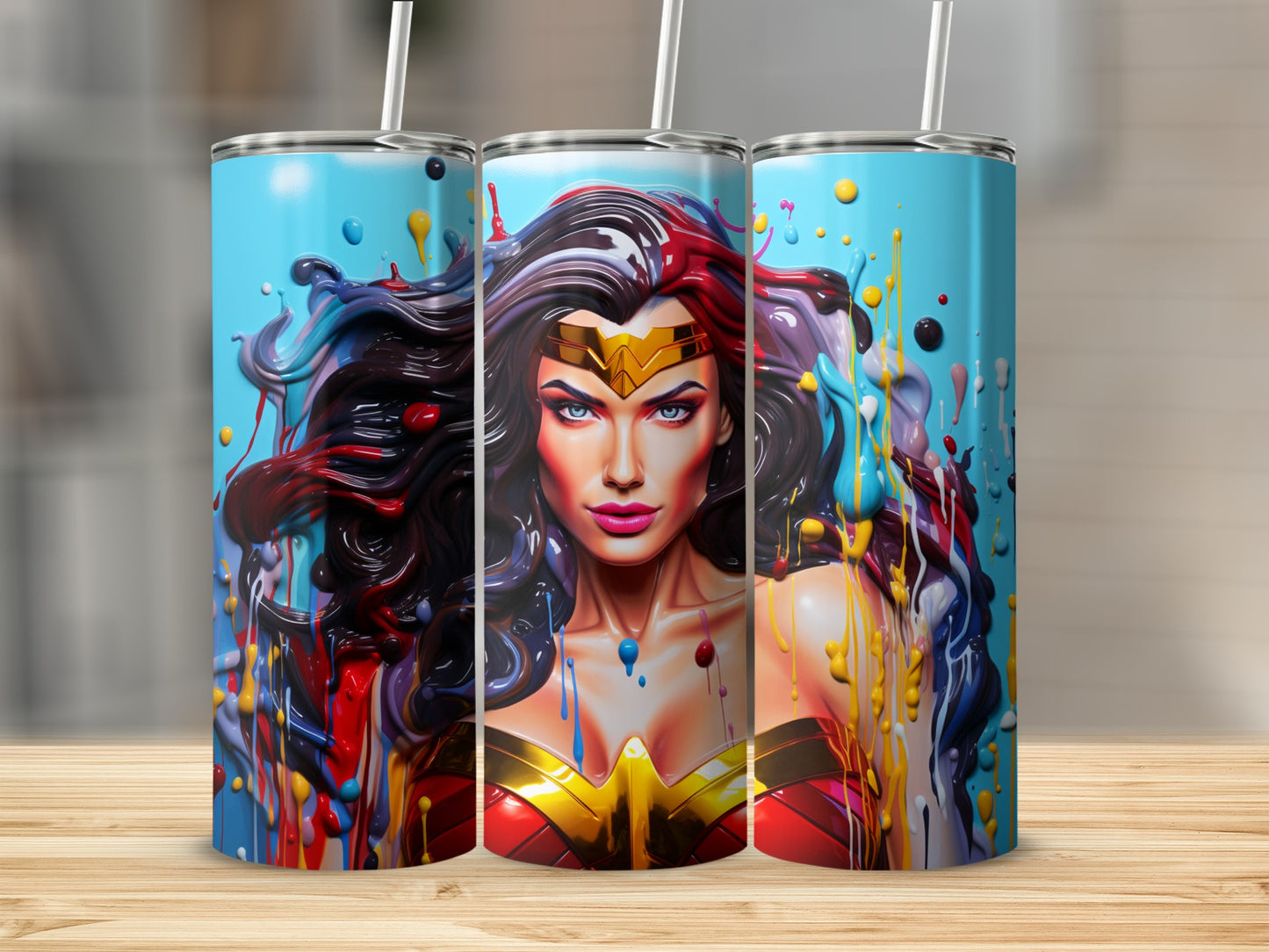 Bold Superhero Tumbler with Vibrant Design Tumbler product