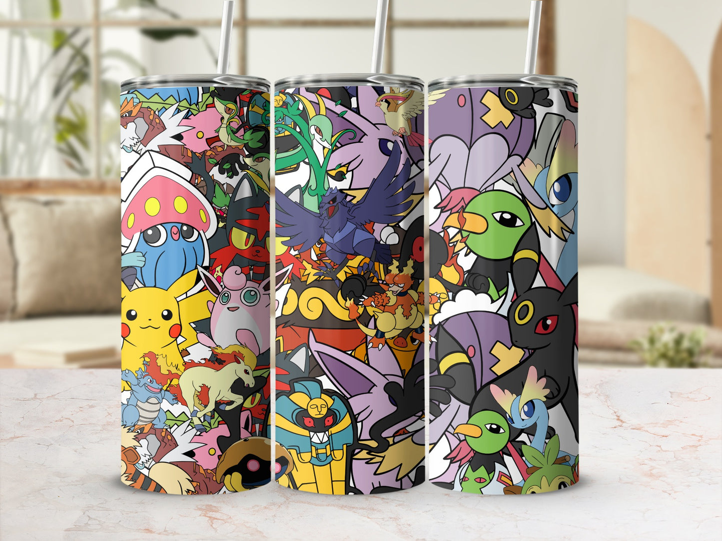 Vibrant Cartoon Characters Design Tumbler Product