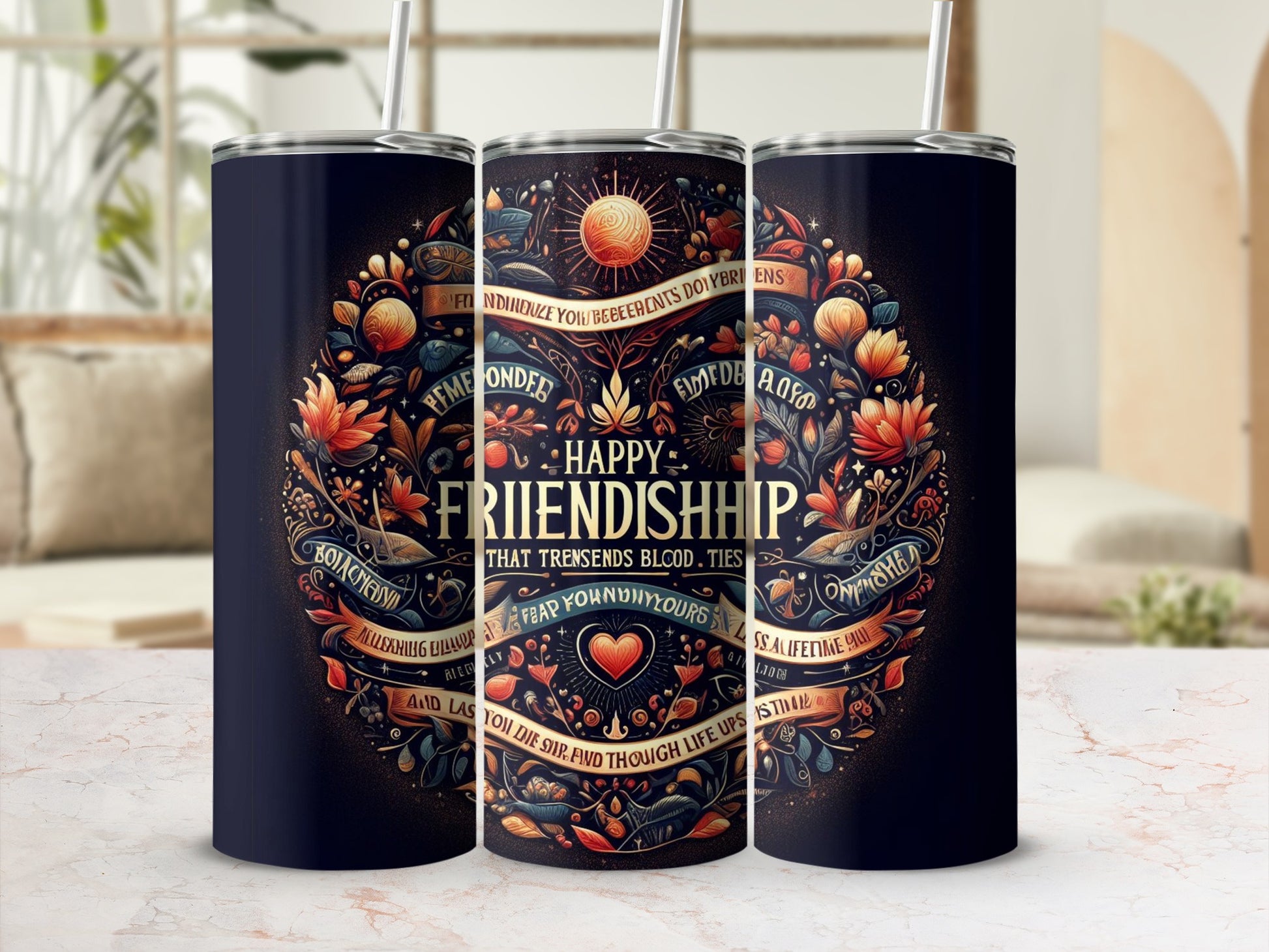Happy Friendship That Transcends Blood Ties Tumbler