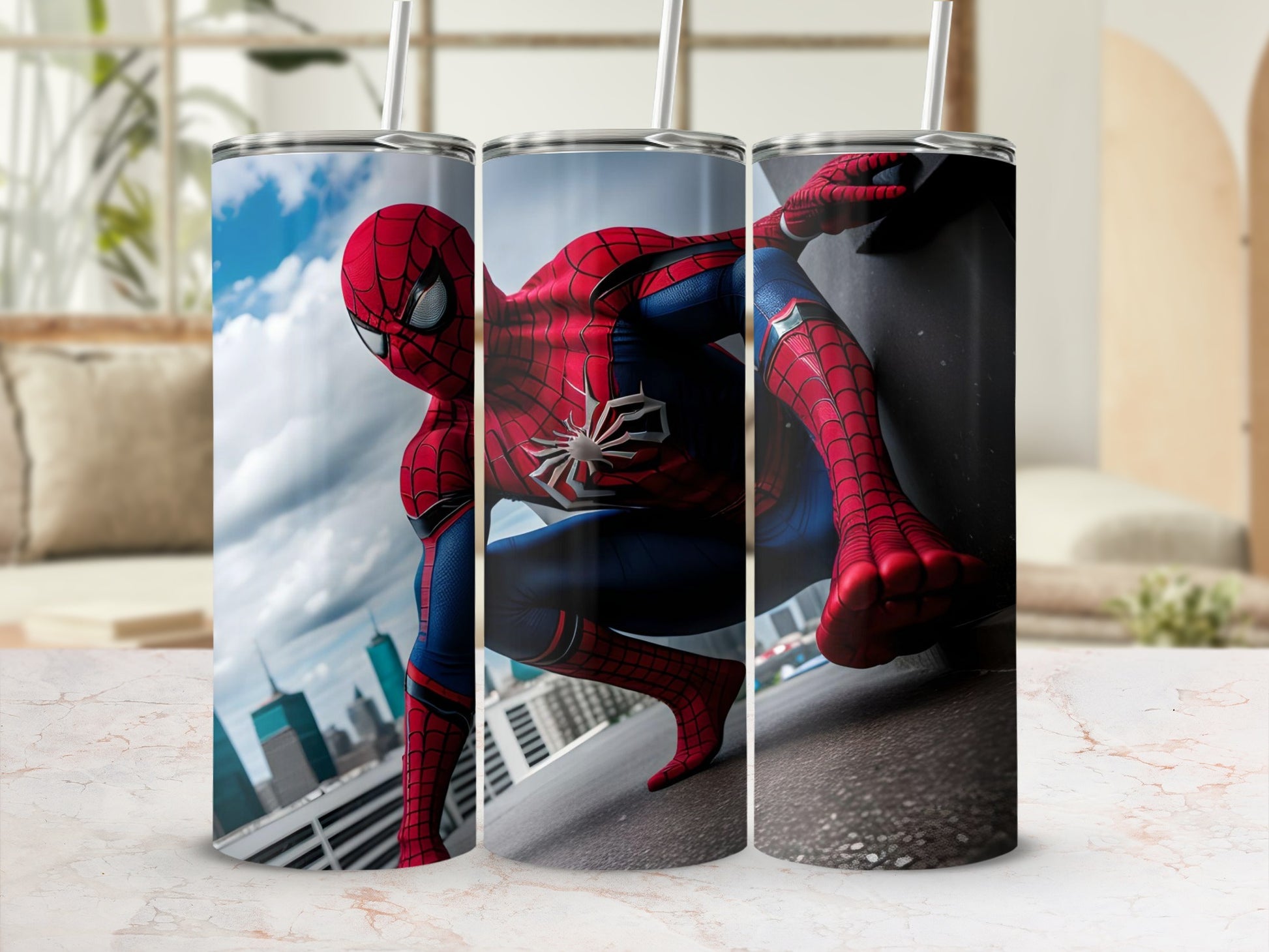 Spider Superhero Design Insulated Tumbler Cup