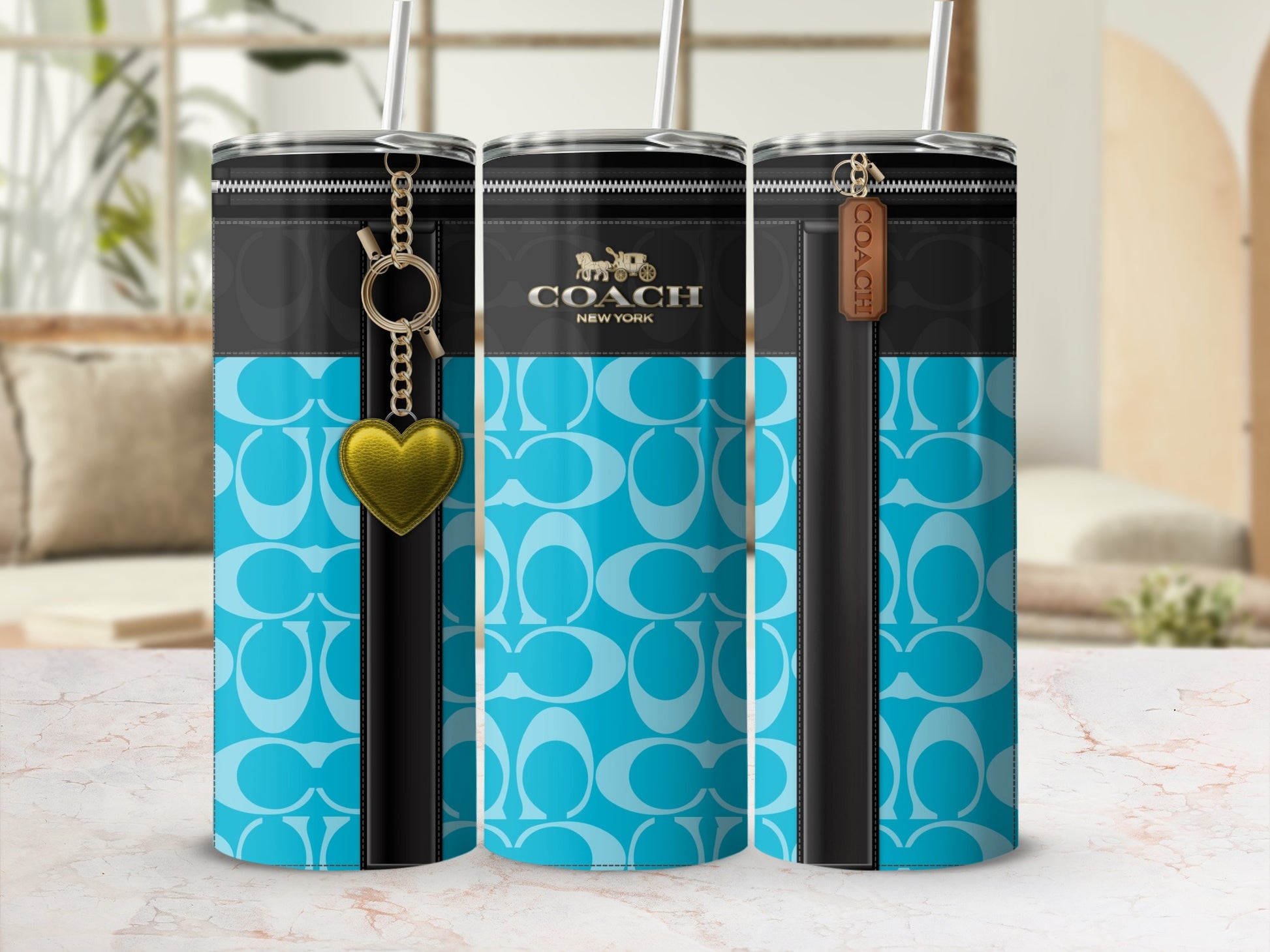 Stylish Custom Coach New York Tall Drink Tumbler
