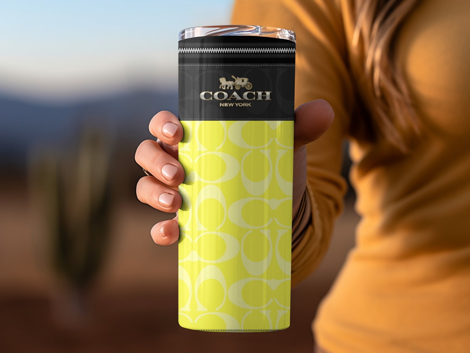 Stylish Coach New York Branded Travel Mug