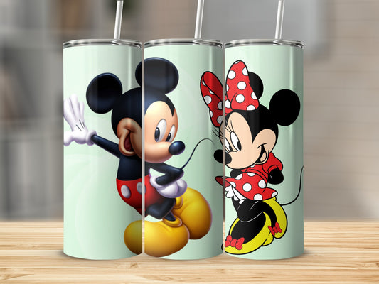 Mickey and Minnie Mouse Tumbler with Straw