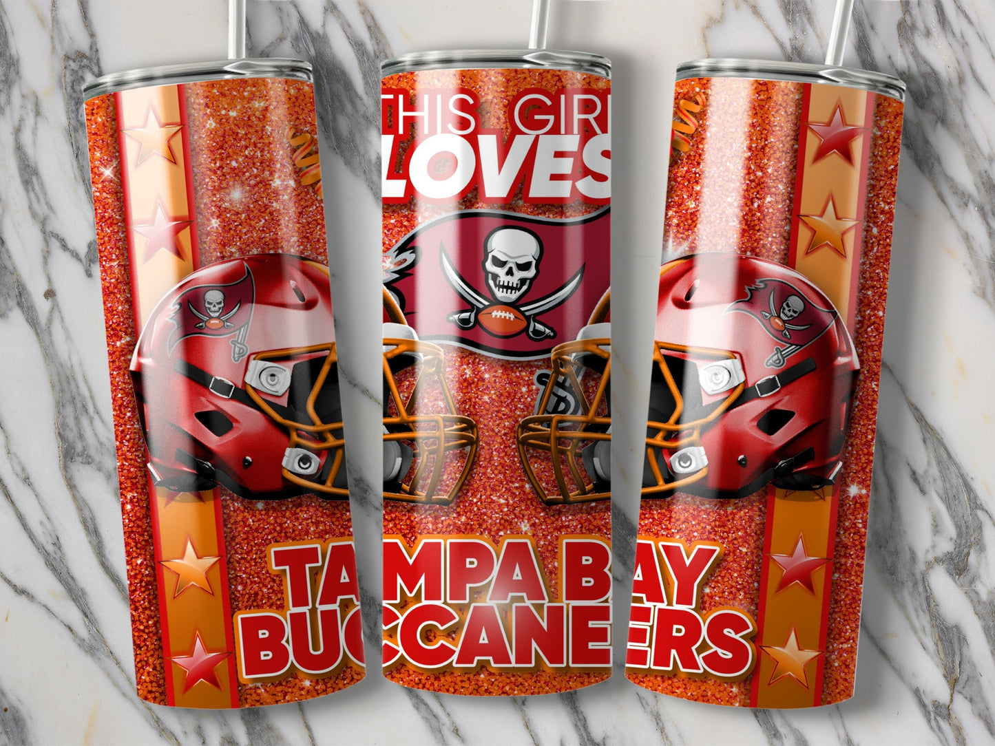 THIS GIRL LOVES Tampa Bay Buccaneers Football Team Tumblers