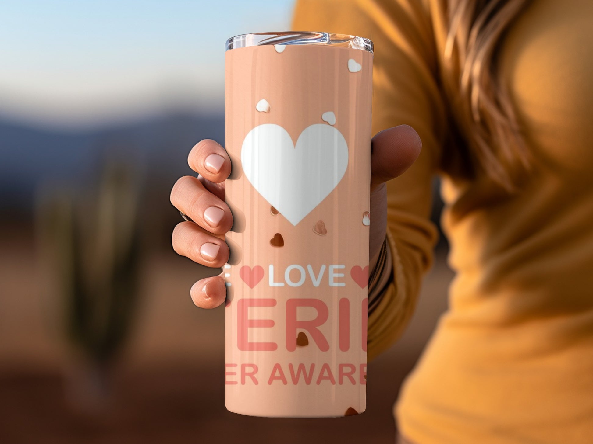 White Heart Design Love Series Tumbler액type