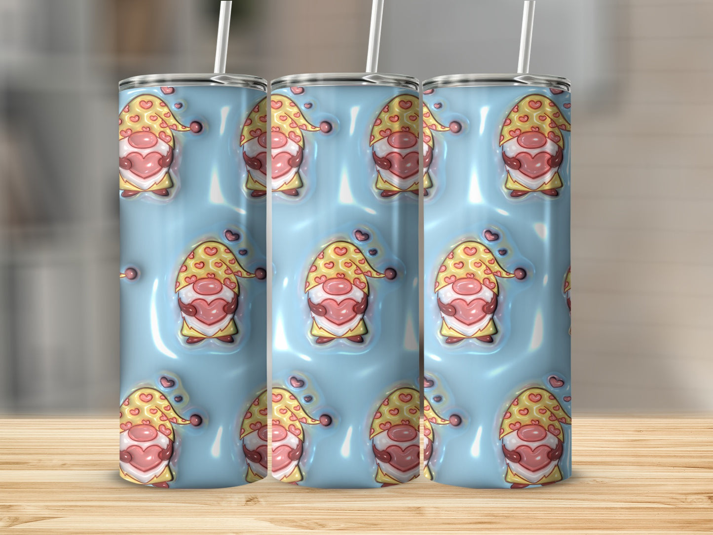 Colorful Ice Cream Cone Pattern Drinkware Item