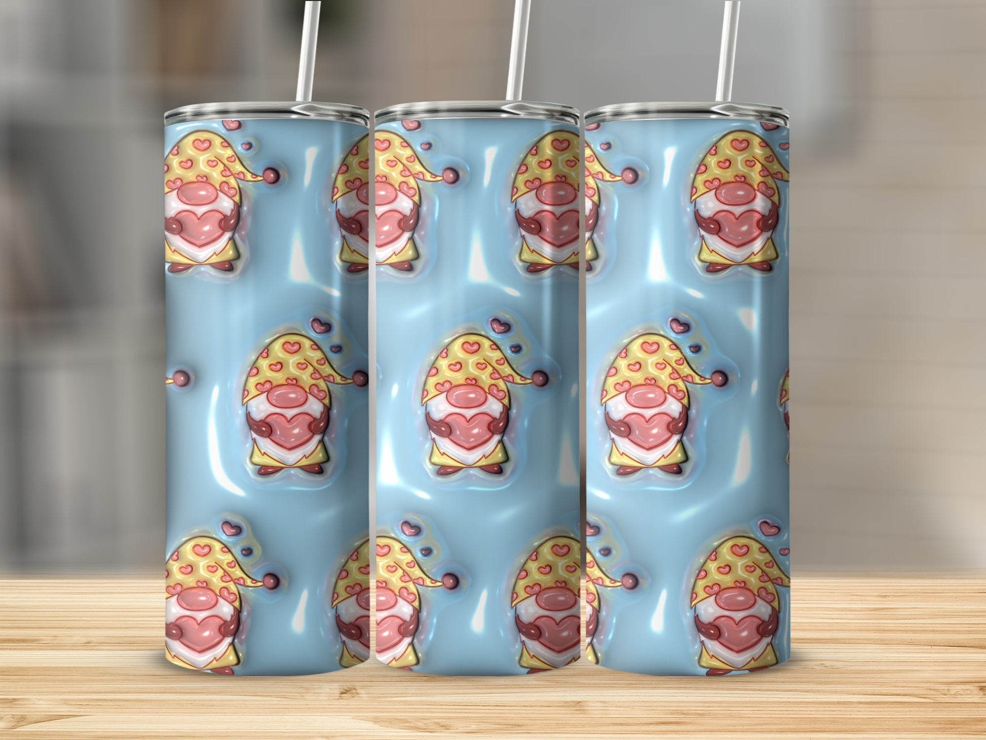 Colorful Ice Cream Cone Pattern Drinkware Item